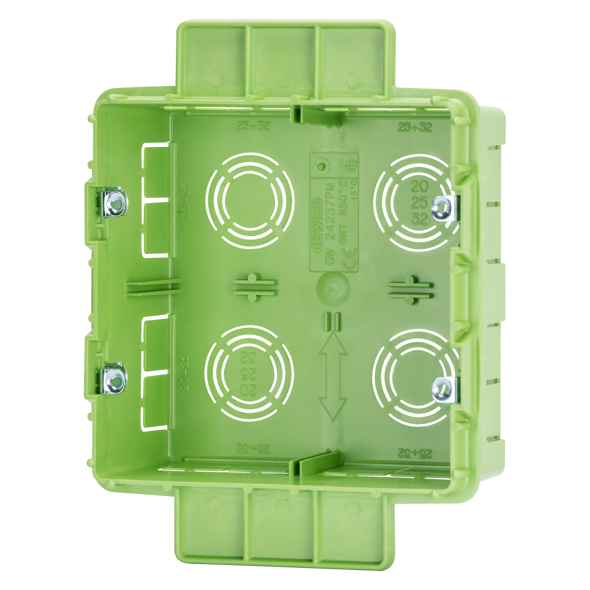 GEWISS GW24237PM HIGH CAPACITY BOX FOR DOMESTIC - BIG BOX - FOR LIGHTWEIGHT WALL - HALOGEN FREE - 8 GANG (4+4) - 131X129X53 (img_001)