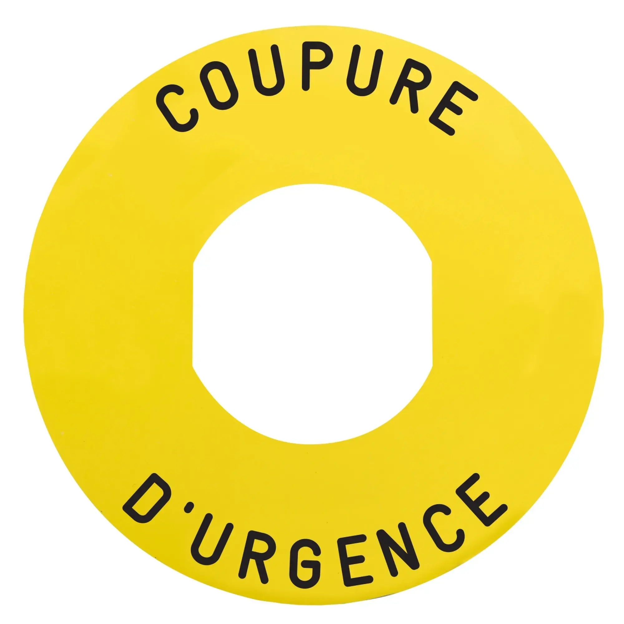 Schneider Electric ZBY9160 Label Ø60 for emergency stop switch, EMERGENCY CUT OFF/ISO13850 Logo (img_002) Schneider Electric ZBY9160 Label Ø60 for emergency stop switch, EMERGENCY CUT OFF/ISO13850 Logo (img_002)