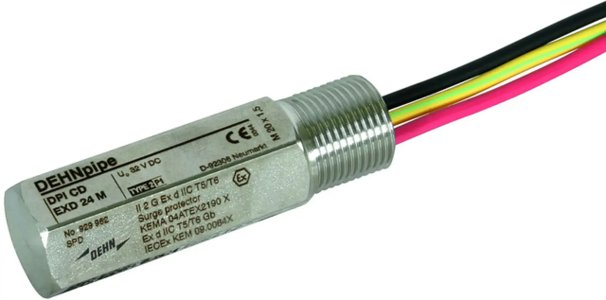 Dehn 929962 Surge arrester DEHNpipe Ex (d) with M20x1.5 male thread (img_001) Dehn 929962 Surge arrester DEHNpipe Ex (d) with M20x1.5 male thread (img_001)