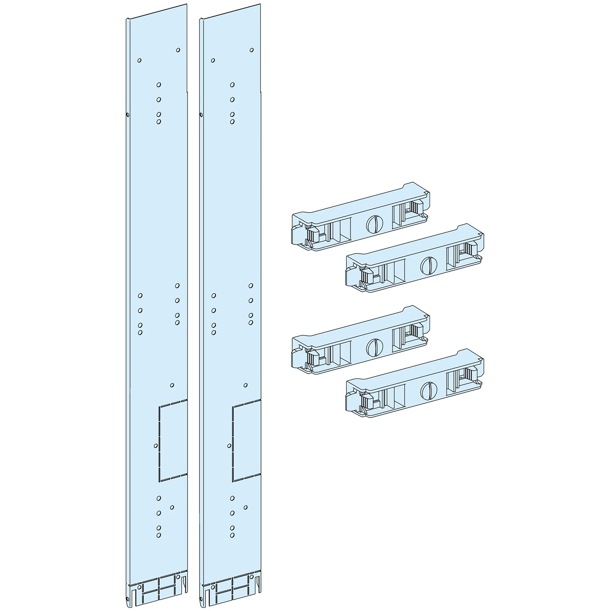 Schneider Electric LVS04921 PrismaSeT-P, Shutter, Form 2, for lateral vertical busbar field, Width=150mm (img_001) Schneider Electric LVS04921 PrismaSeT-P, Shutter, Form 2, for lateral vertical busbar field, Width=150mm (img_001)