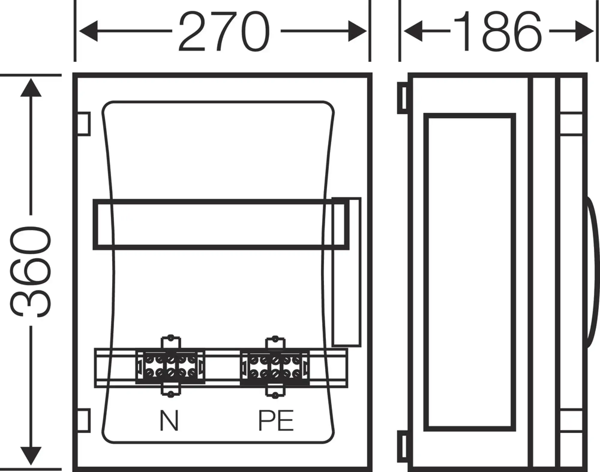 Hensel 68000109 ENYSTAR-Automatengehäuse 12 Teilungseinheiten, für SH-Schalter FP 1211 (img_003)