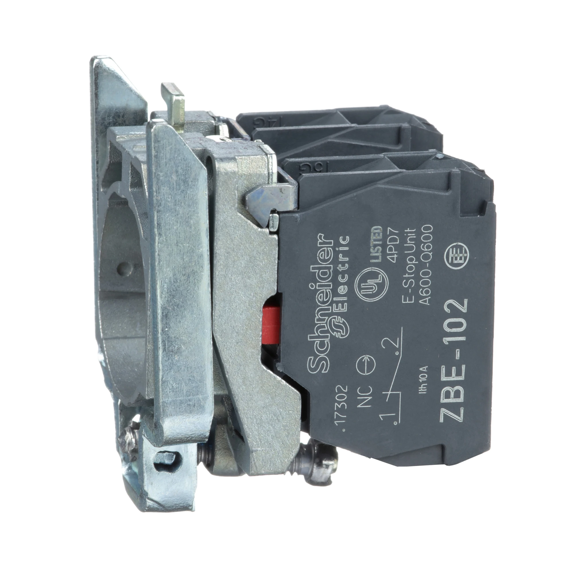 Schneider Electric ZB4BZ104 Auxiliary contact block with mounting flange, Harmony XB4, metal, 22mm, 30mm, 2NC, screw terminal (img_001) Schneider Electric ZB4BZ104 Auxiliary contact block with mounting flange, Harmony XB4, metal, 22mm, 30mm, 2NC, screw terminal (img_001)