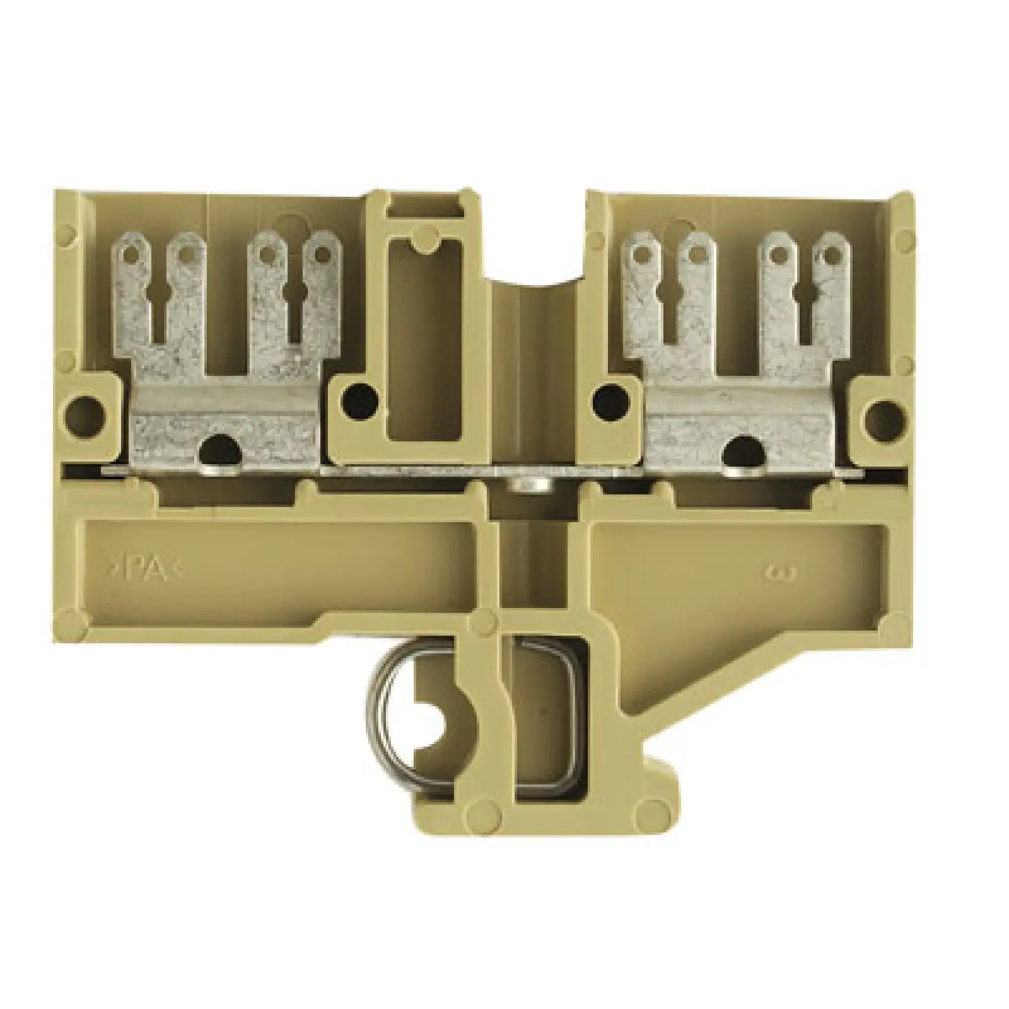 Weidmüller 0478260000 Feed-through terminal block, Flat-blade connection, beige / yellow, 2.5 mm², 20 A, 500 V, Number of connections: 4 (img_001) Weidmüller 0478260000 Feed-through terminal block, Flat-blade connection, beige / yellow, 2.5 mm², 20 A, 500 V, Number of connections: 4 (img_001)