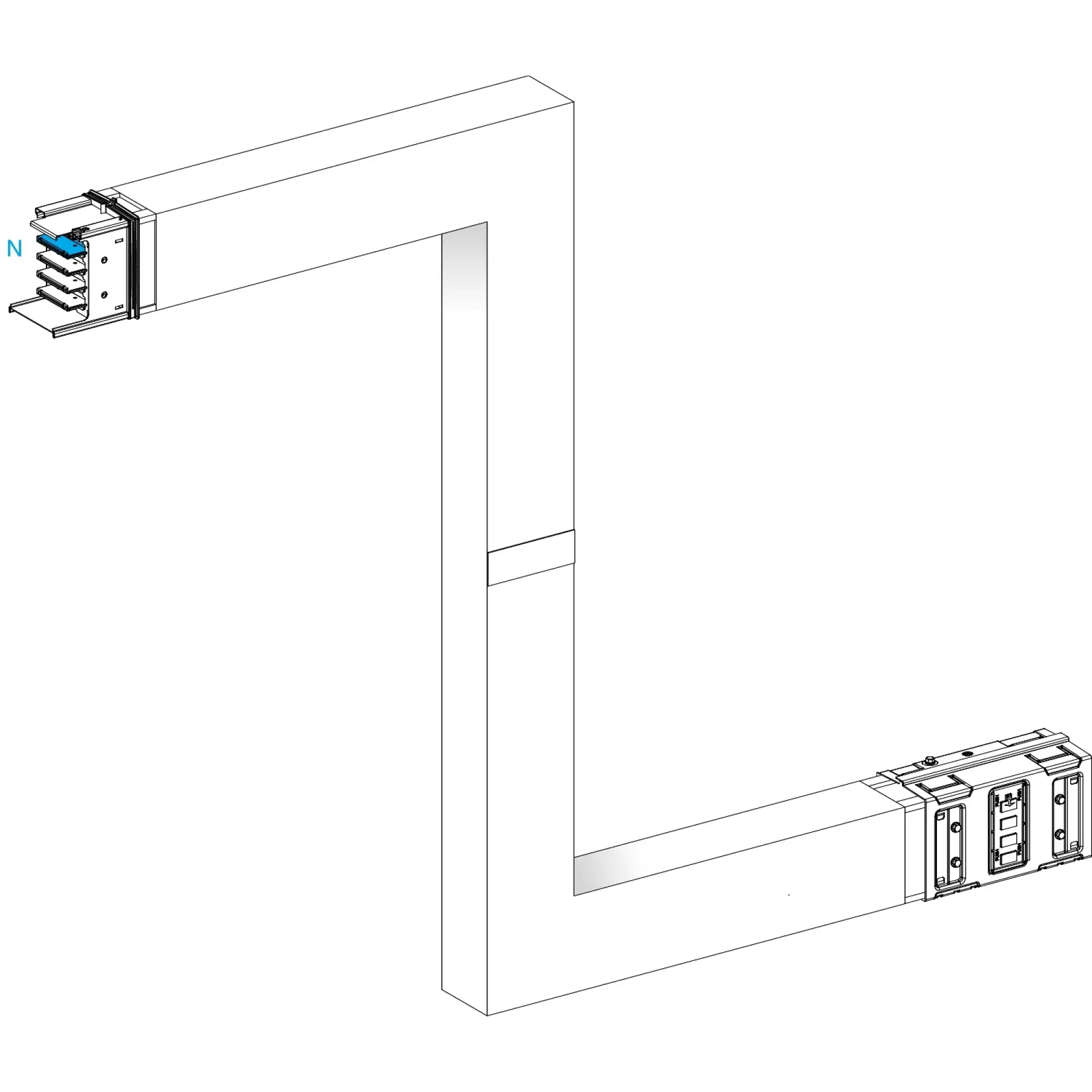Schneider Electric KSA630DZE43F KSA Z-element, 630A, vertical, upwards-downwards, selectable length, fire barrier (img_002)