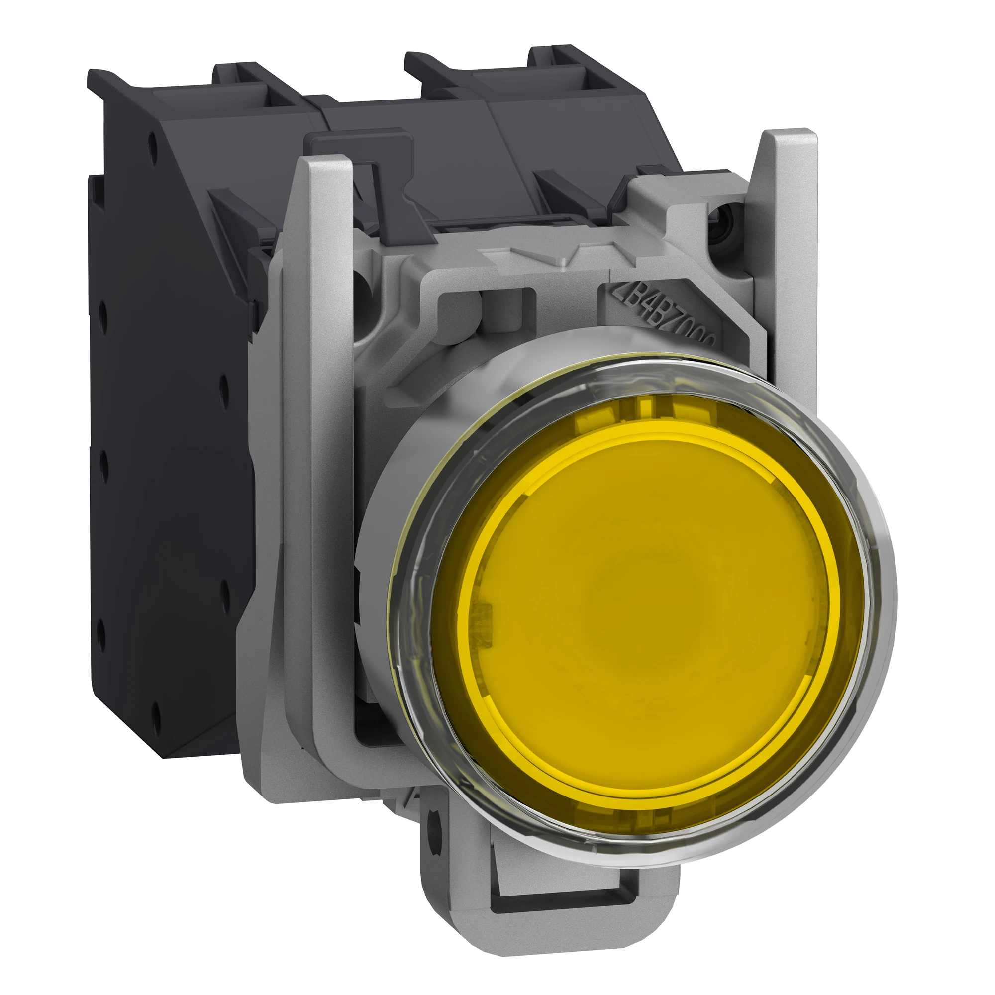 Schneider Electric XB4BP583BM5GEX Illuminated Push Button, Harmony XB4, Metal, Yellow, Ø22mm, 4...254 V AC/DC, 1 S, ATEX (img_001)