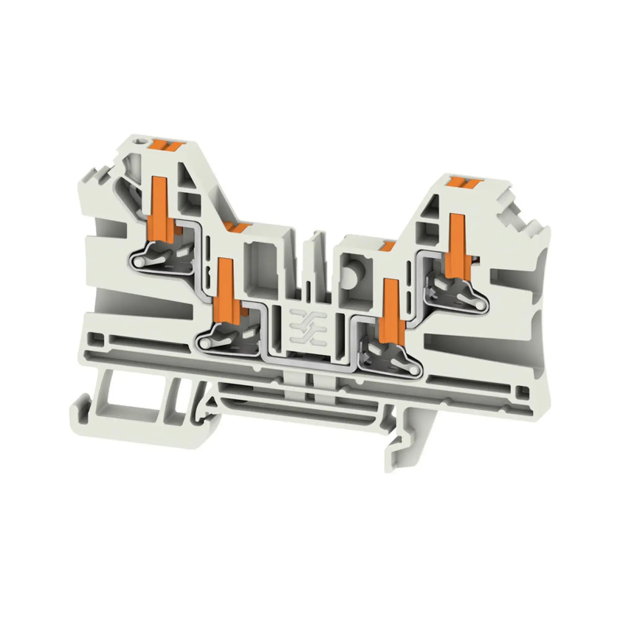 Weidmüller 2872200000 Feed-through terminal block, PUSH IN, Light Grey, 4 mm², 32 A, 1000 V, Number of connections: 4 (img_001)