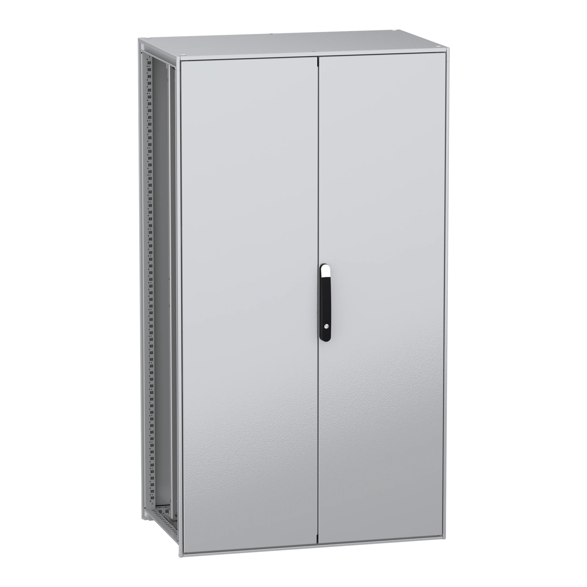 Schneider Electric NSYSFN1810602DP Freestanding enclosure, PanelSeT SFN, made of decarbonized steel, with mounting plate, assembled, 1800x1000x600mm, 2 doors, IP55 (img_001)