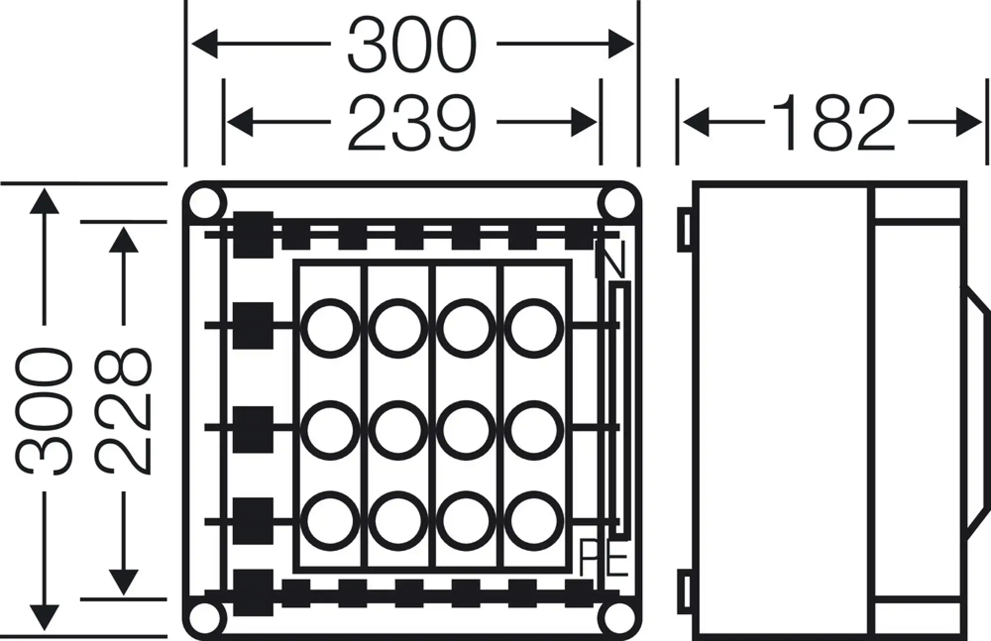 Hensel 2000620 Mi-Sicherungsgehäuse, 4x3x25A, DII, E27 a. Sammelsch.250A, 5polig, Scharnierd. Mi 3220 (img_004) Hensel 2000620 Mi-Sicherungsgehäuse, 4x3x25A, DII, E27 a. Sammelsch.250A, 5polig, Scharnierd. Mi 3220 (img_004)