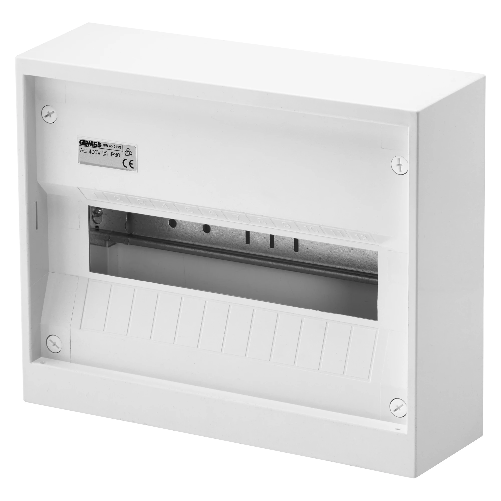 GEWISS GW43021S SURFACE MOUNTING ENCLOSURE - GERMAN STANDARD -WITH TERMINAL BLOCK - 12 MODULES - IP30 (img_001) GEWISS GW43021S SURFACE MOUNTING ENCLOSURE - GERMAN STANDARD -WITH TERMINAL BLOCK - 12 MODULES - IP30 (img_001)
