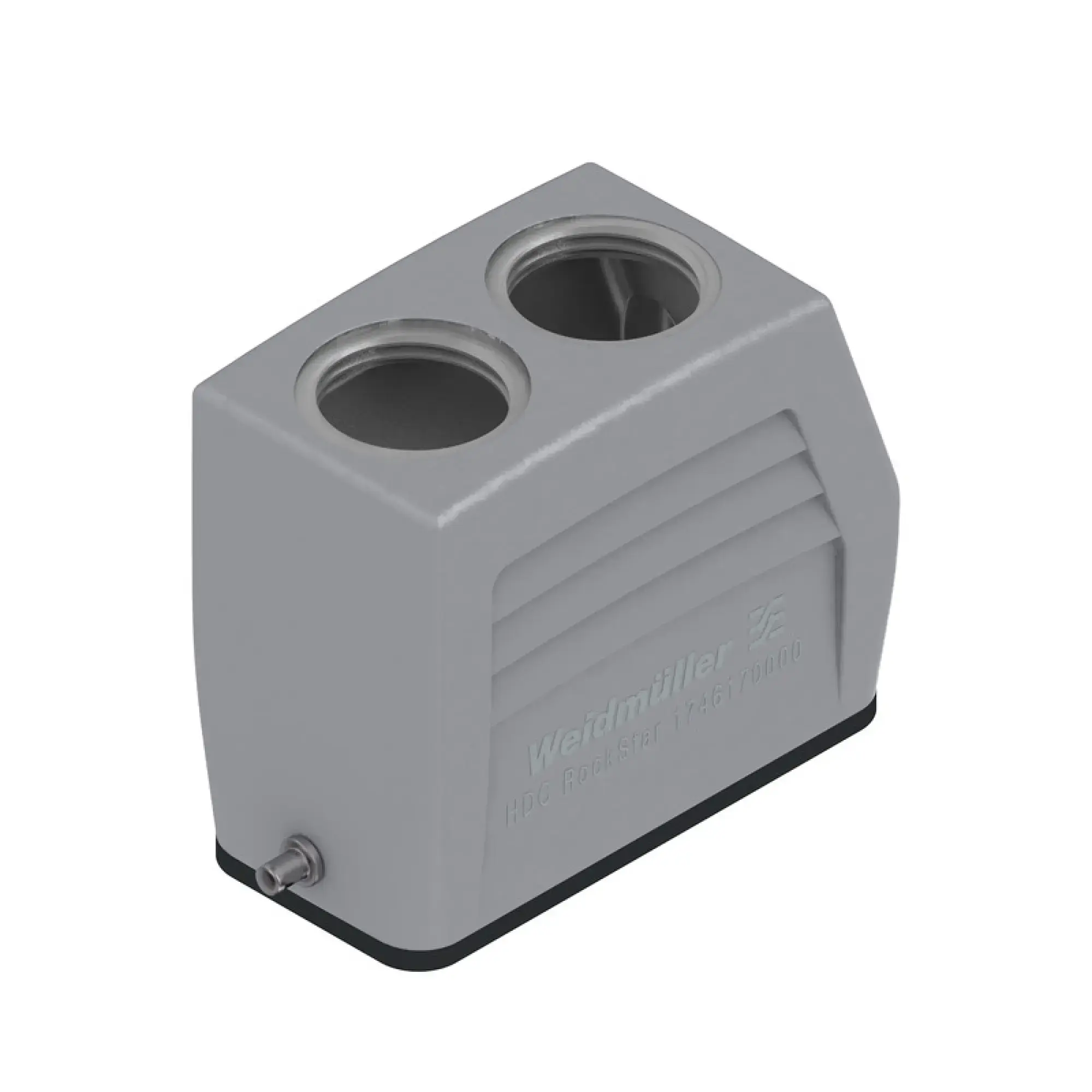 Weidmüller 1746170000 Housing (industry plug-in connectors), Cable entry from top, Plug housing, End-locking clamp, lower side, Size: 2, IP65 (in plugged condition) (img_001)