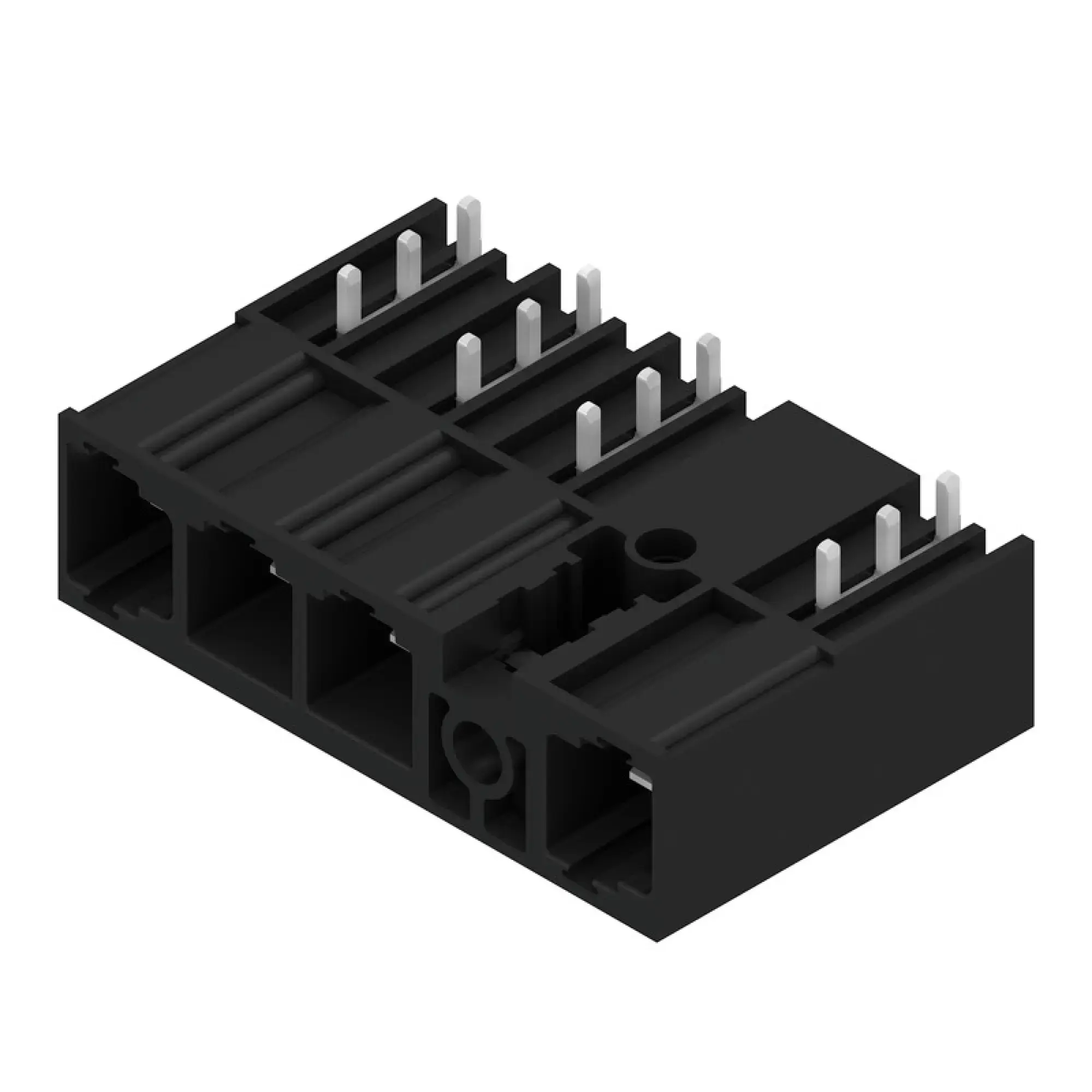 Weidmüller 2580880000 PCB connector (board connection), 1000 V, 78.3 A, Pitch in mm: 10.16, Number of poles: 4, THT solder connection, Box (img_001)