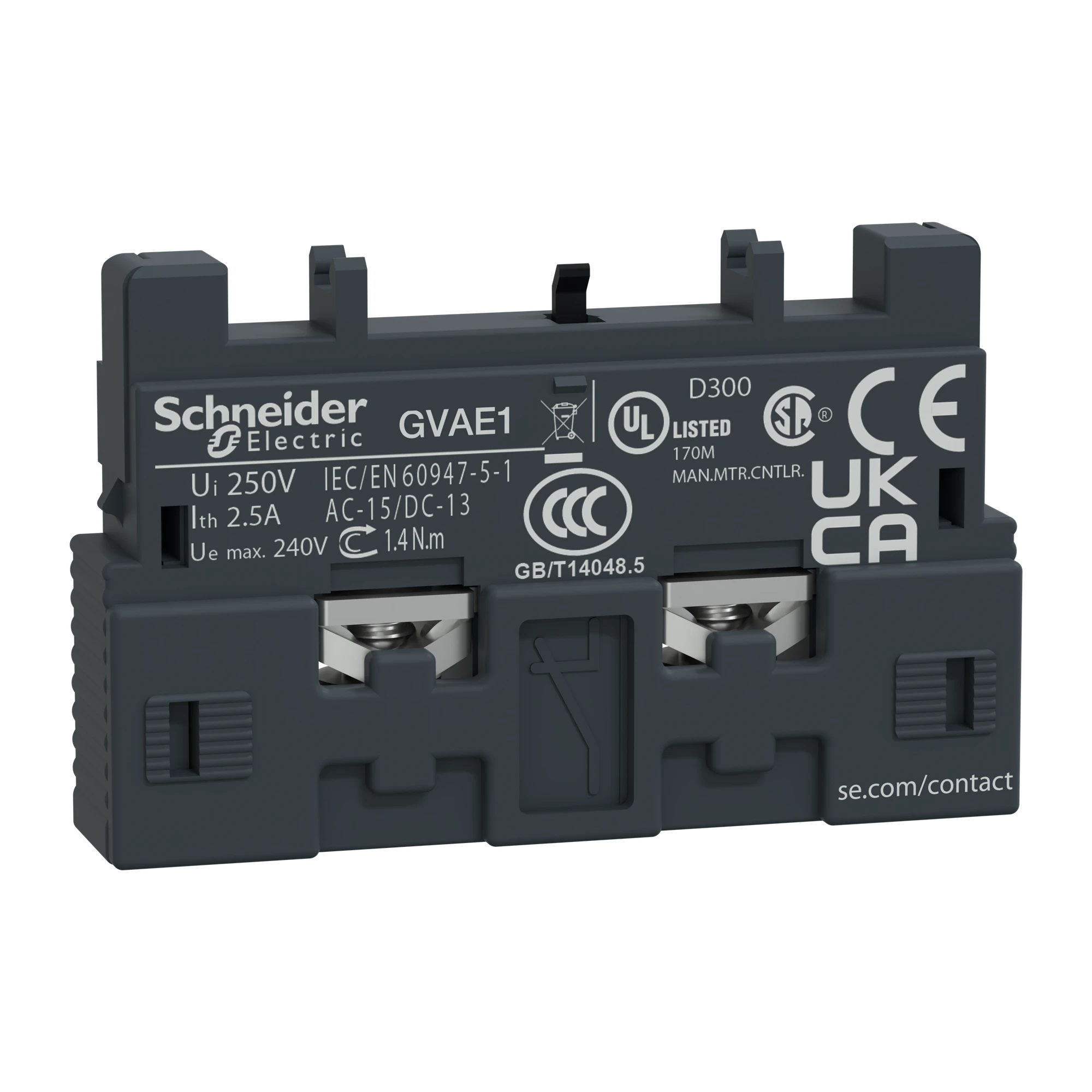 Schneider Electric GVAE1 Auxiliary Switch, 1NO or 1NC (img_001) Schneider Electric GVAE1 Auxiliary Switch, 1NO or 1NC (img_001)