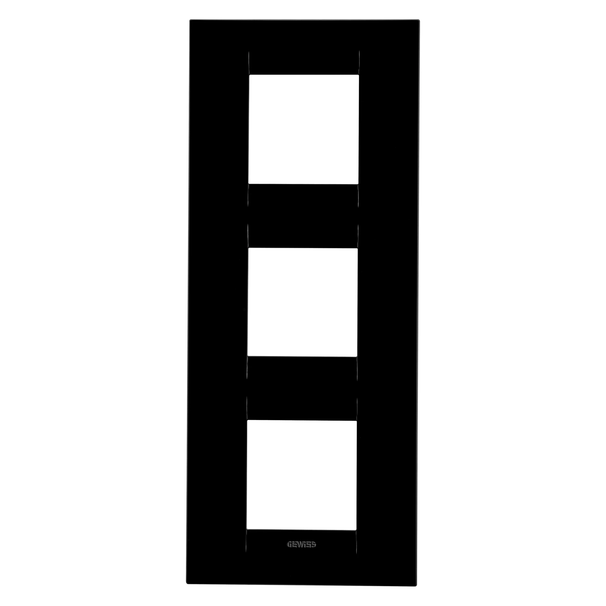 GEWISS GW16427TN GEO INTERNATIONAL PLATE - IN TECHNOPOLYMER - 2+2+2 MODULES VERTICAL - TONER BLACK - CHORUSMART (img_001) GEWISS GW16427TN GEO INTERNATIONAL PLATE - IN TECHNOPOLYMER - 2+2+2 MODULES VERTICAL - TONER BLACK - CHORUSMART (img_001)