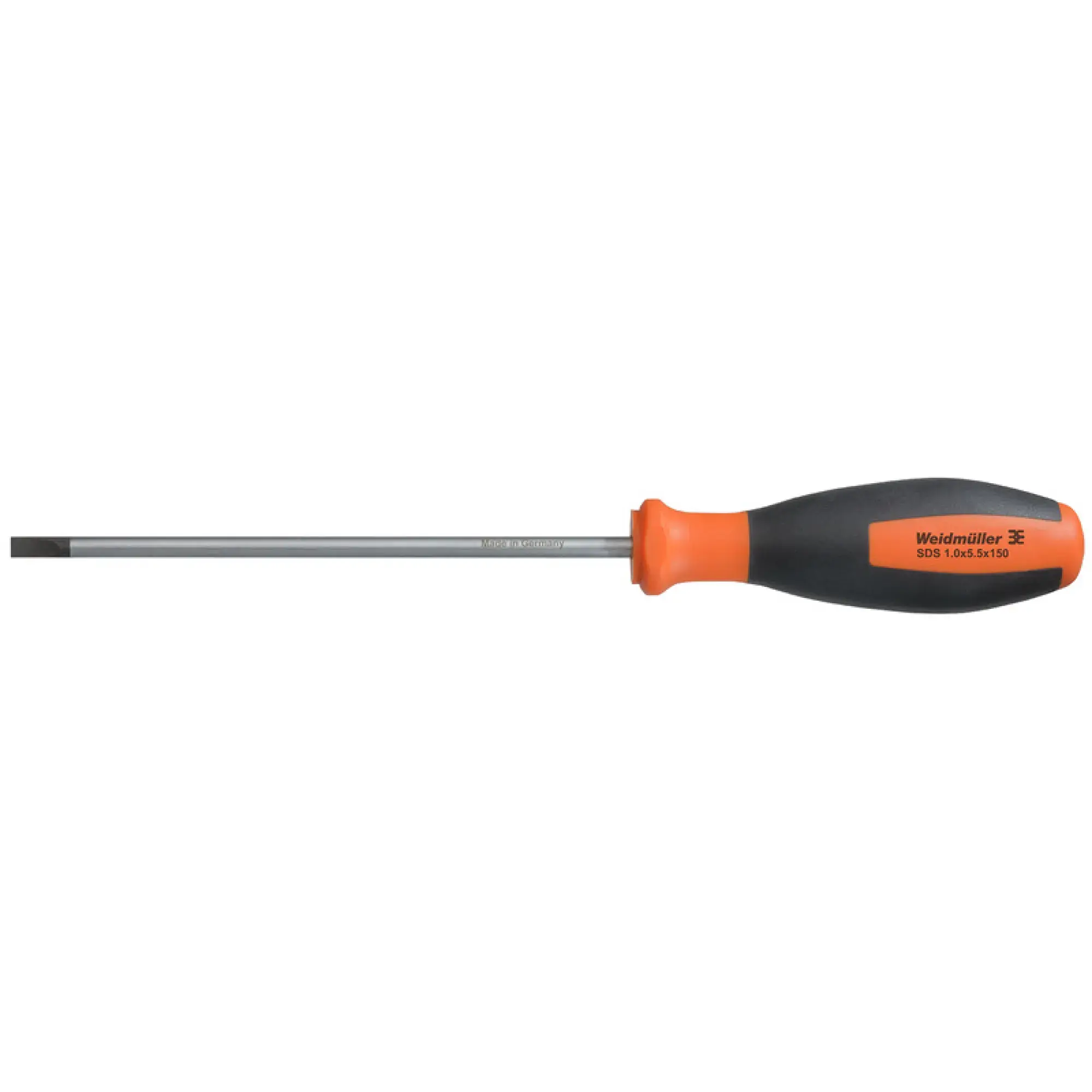 Weidmüller 2749380000 Slotted screwdriver, Blade thickness (A): 1 mm, Blade width (B): 5.5 mm, Blade length: 150 mm, Form: Slotted (img_001) Weidmüller 2749380000 Slotted screwdriver, Blade thickness (A): 1 mm, Blade width (B): 5.5 mm, Blade length: 150 mm, Form: Slotted (img_001)