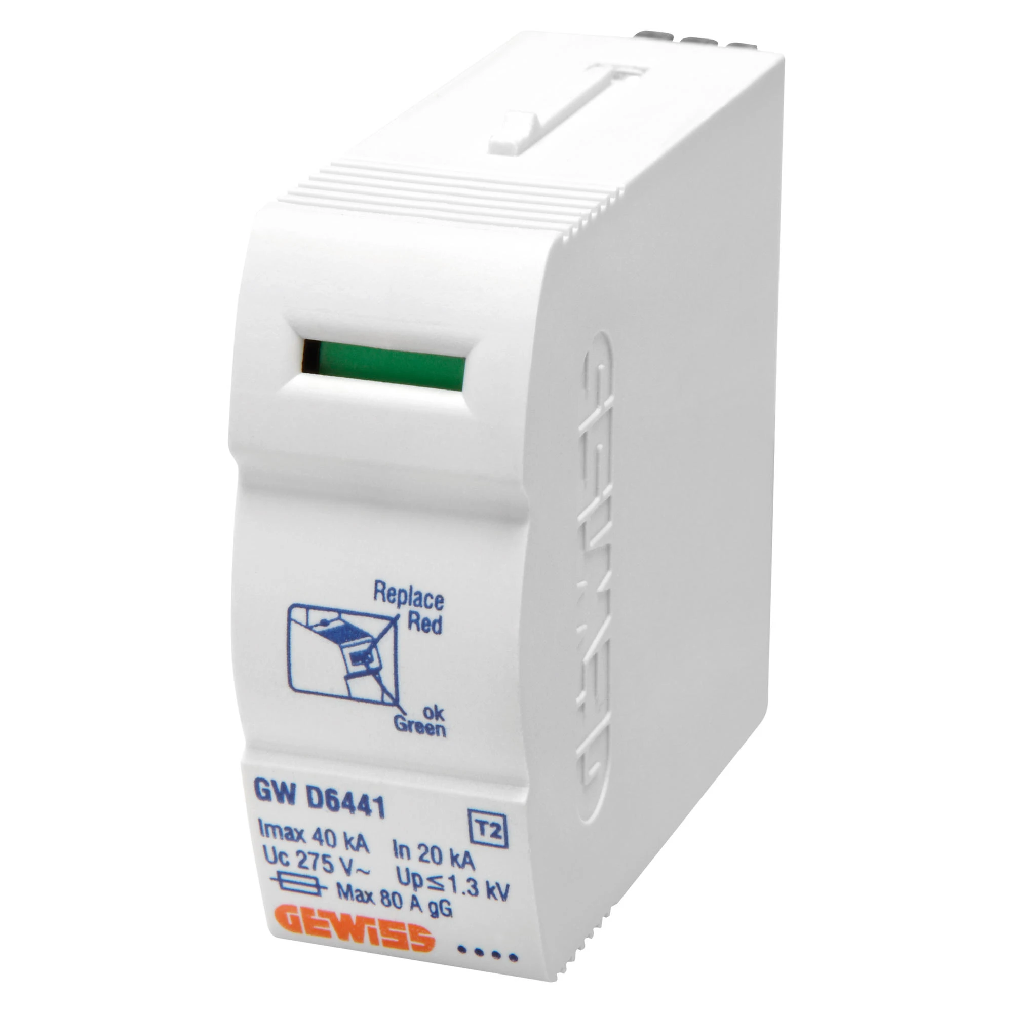 GEWISS GWD6442 LST - EXTRACTABLE SPARE CARTRIDGE - PHASE 40KA 400V - TYPE 2 (img_001)