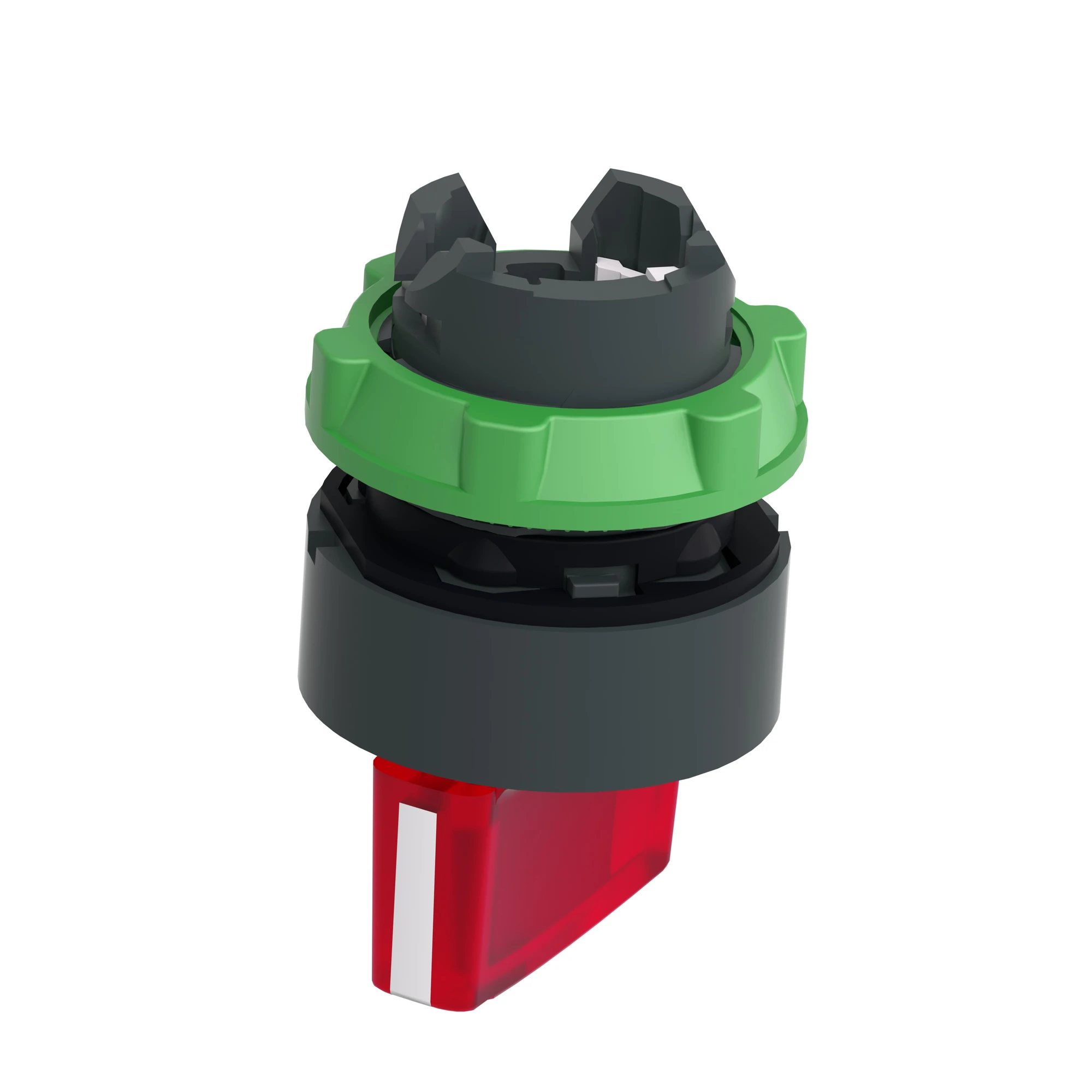 Schneider Electric ZB5AK1243 Illuminated selector switch, front element, Harmony XB5, plastic, 22mm red, for universal LED, 2 positions, latching (img_008)