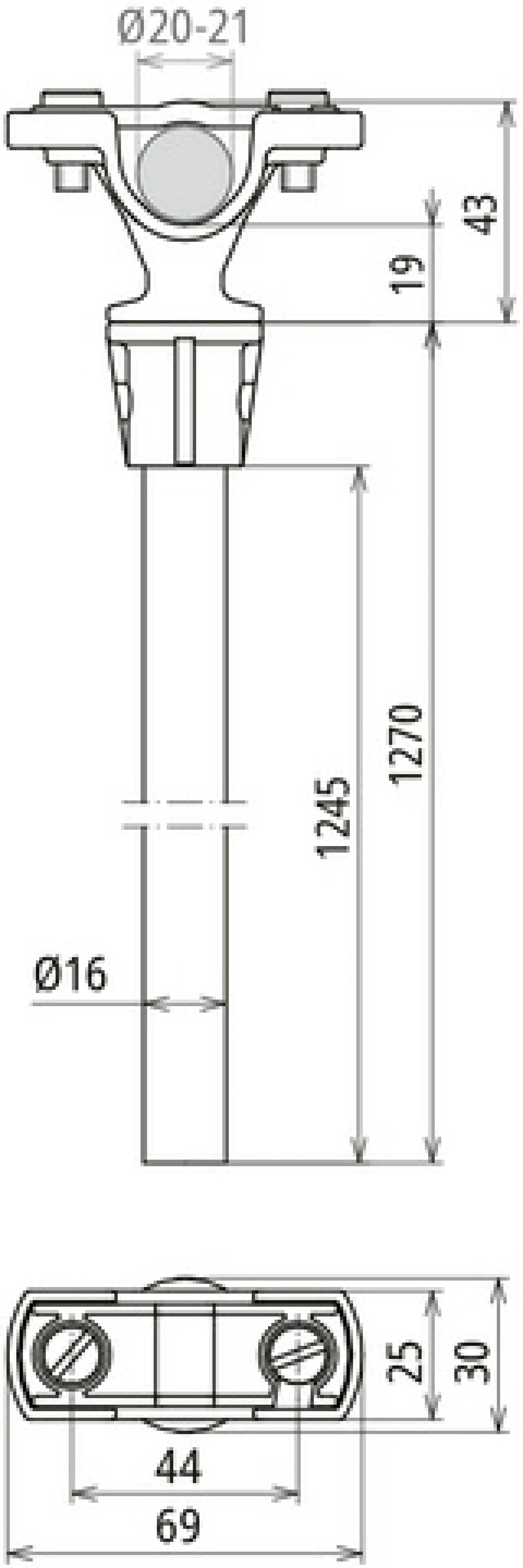 Dehn 106815 Spacer PA/GRP L 1270mm grey w. conductor holder D 20mm f. HVI (img_002) Dehn 106815 Spacer PA/GRP L 1270mm grey w. conductor holder D 20mm f. HVI (img_002)