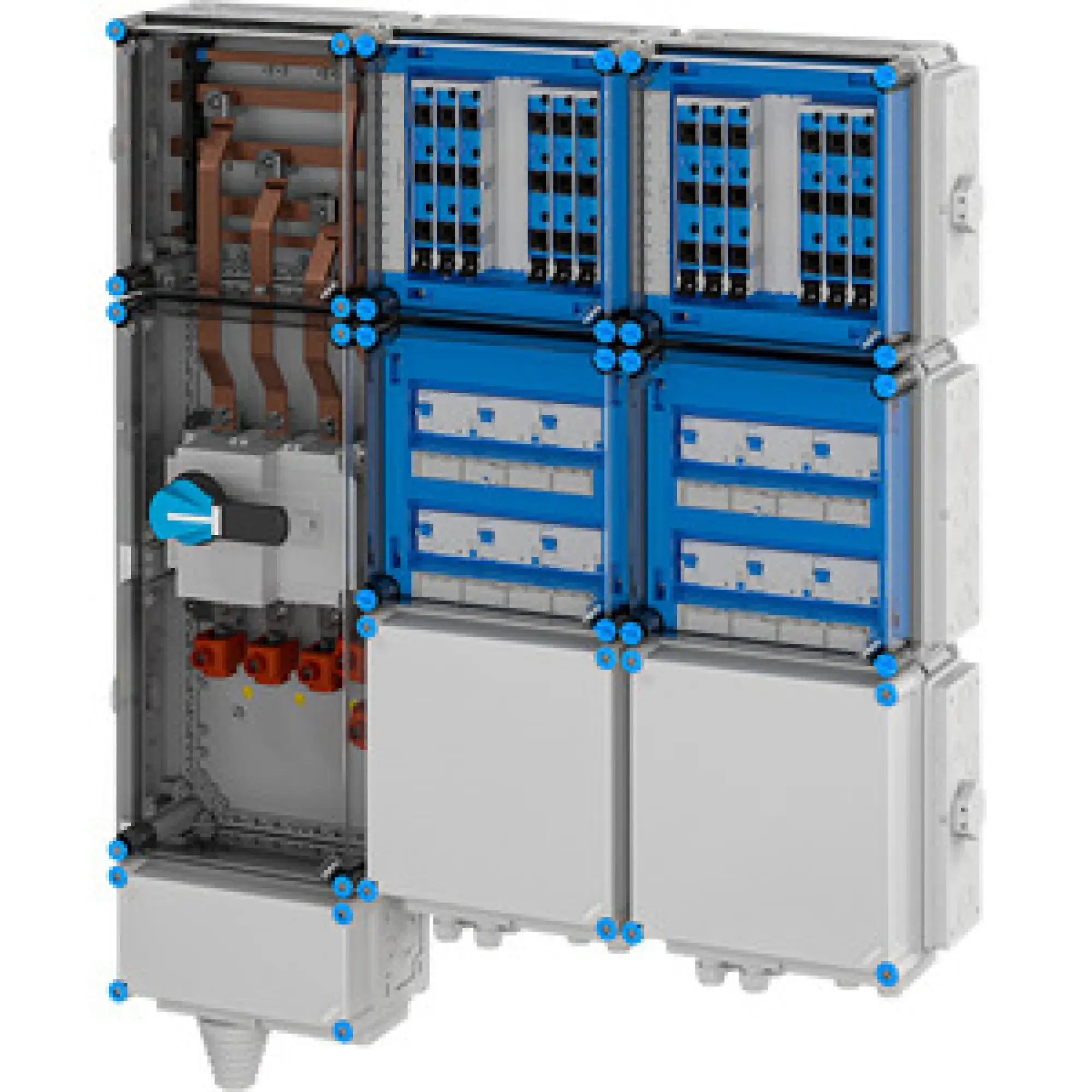 Hensel 65000104 Ladeverteiler für bis zu 12 Ladepunkte à 11kW Mi EV 11kW 12100 (img_001)