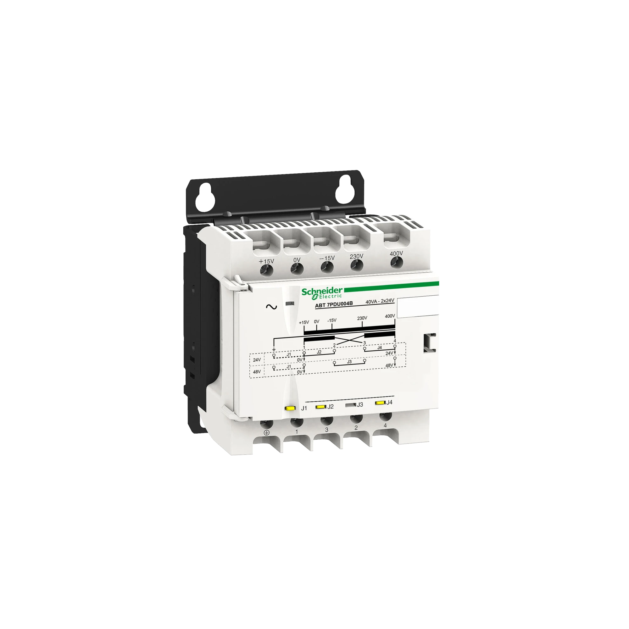 Schneider Electric ABT7PDU004B Safety Isolation Transformer, Modicon ABT7, Input 230/400V AC, Output 2x 24V AC, 40VA (img_001) Schneider Electric ABT7PDU004B Safety Isolation Transformer, Modicon ABT7, Input 230/400V AC, Output 2x 24V AC, 40VA (img_001)