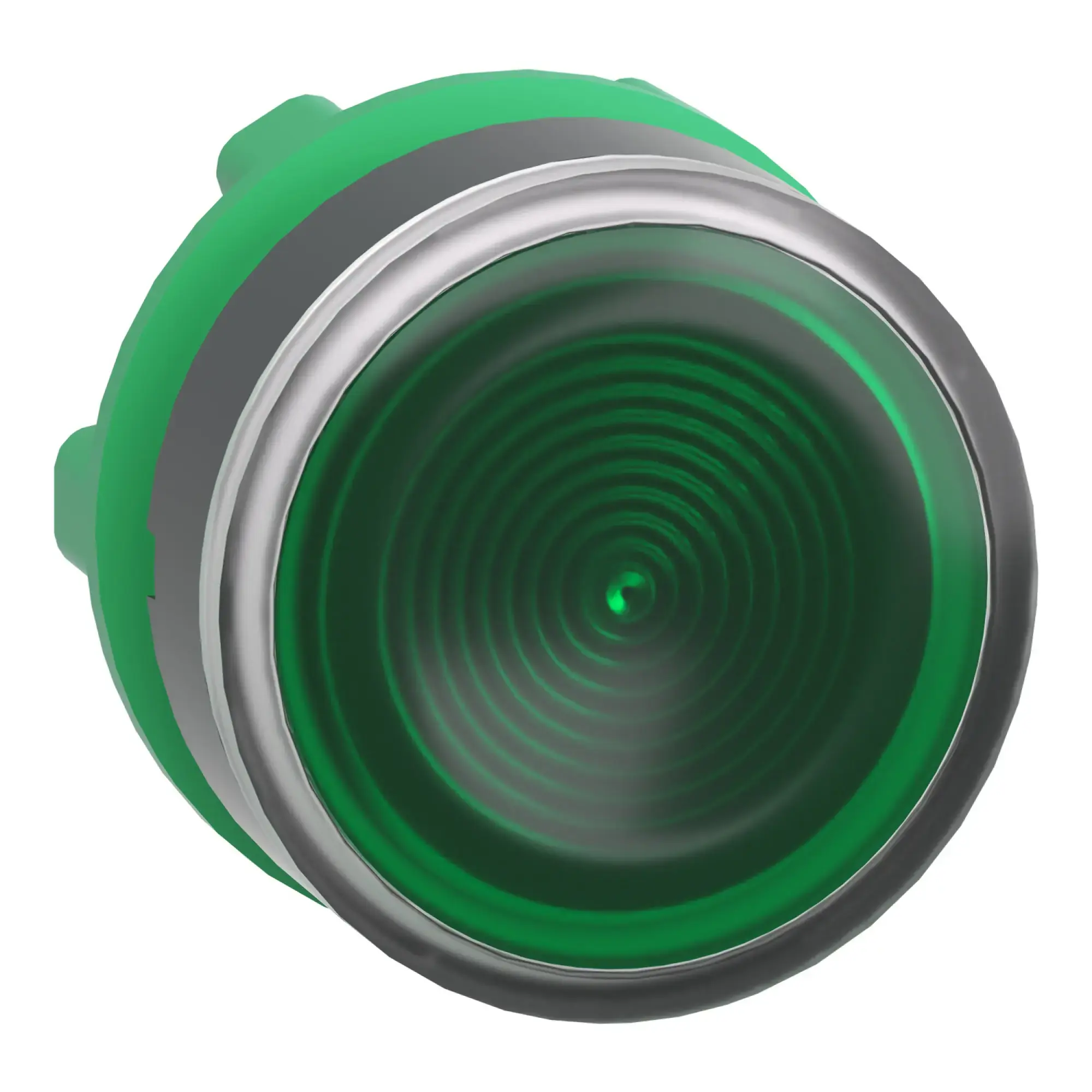 Schneider Electric ZB5AW333S Illuminated pushbutton, front element, Harmony XB5, plastic, 22mm, green, for universal LED, grooved dome (img_008)