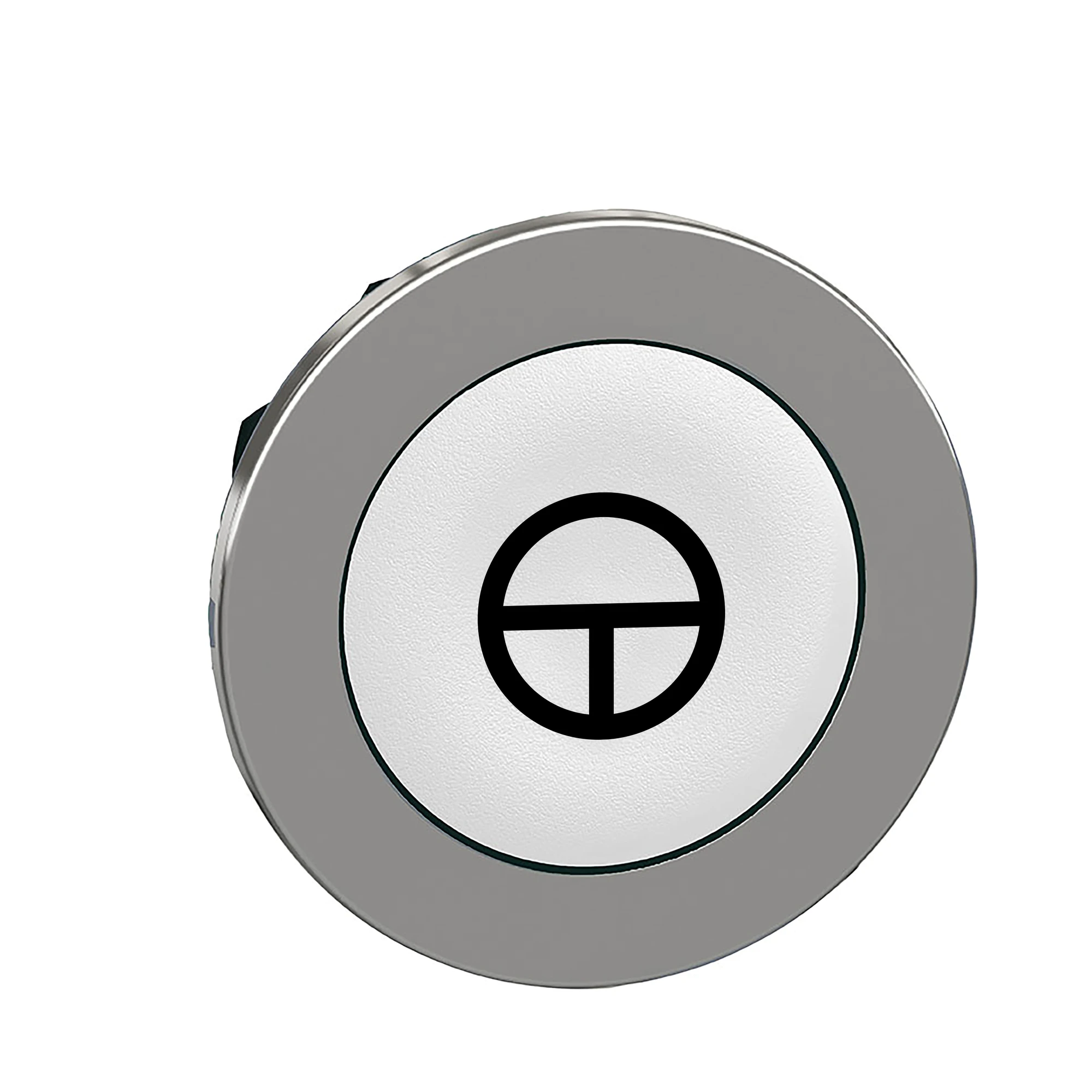 Schneider Electric ZB4FA145 Push button, front element, Harmony XB4F, metal, 30mm, white, labeled symbol, momentary (img_001)