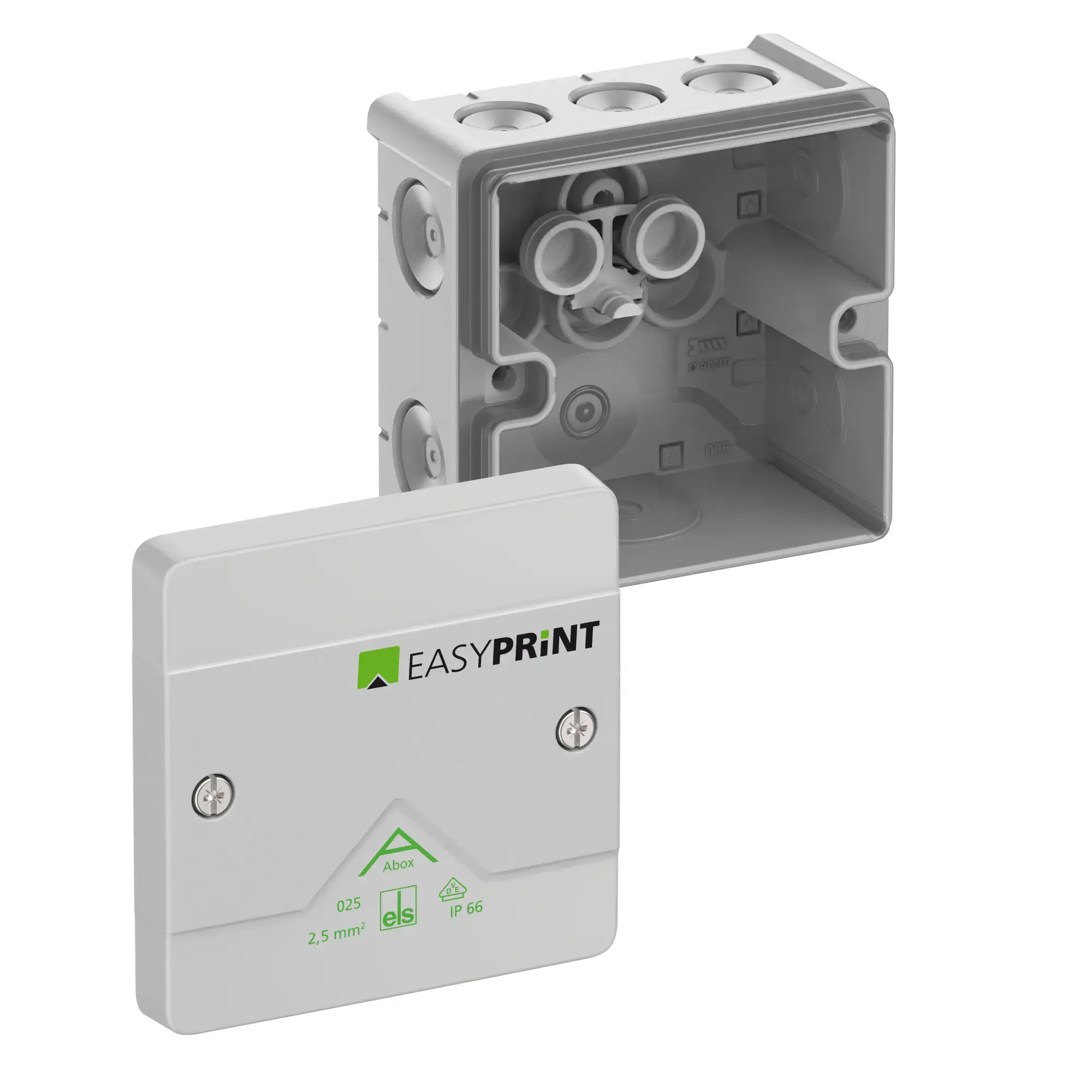 Spelsberg 802400EP Junction box, Type of protection IP66, max. 2,5², Impact strength IK07, Protection class II, Ui 1000V AC, Ui 1000V DC, DLG, VDE, Halogen free (img_001)