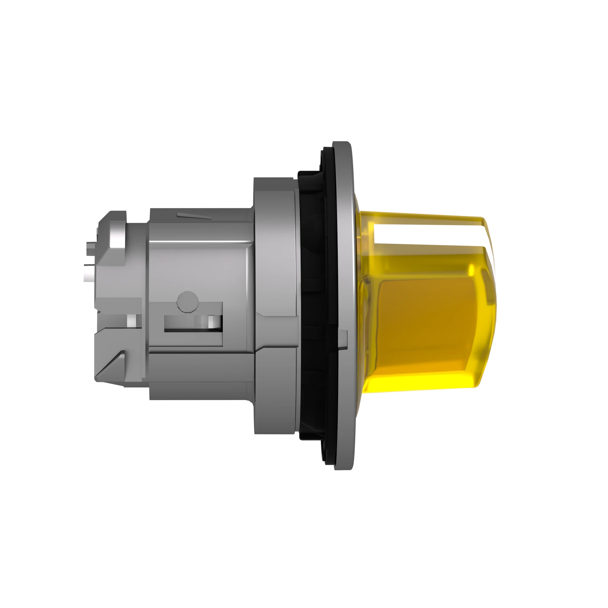 Schneider Electric ZB4FK1483 Illuminated selector switch, front element, Harmony XB4F, metal, 30mm, yellow, for universal LED, 2 positions, momentary (img_003)