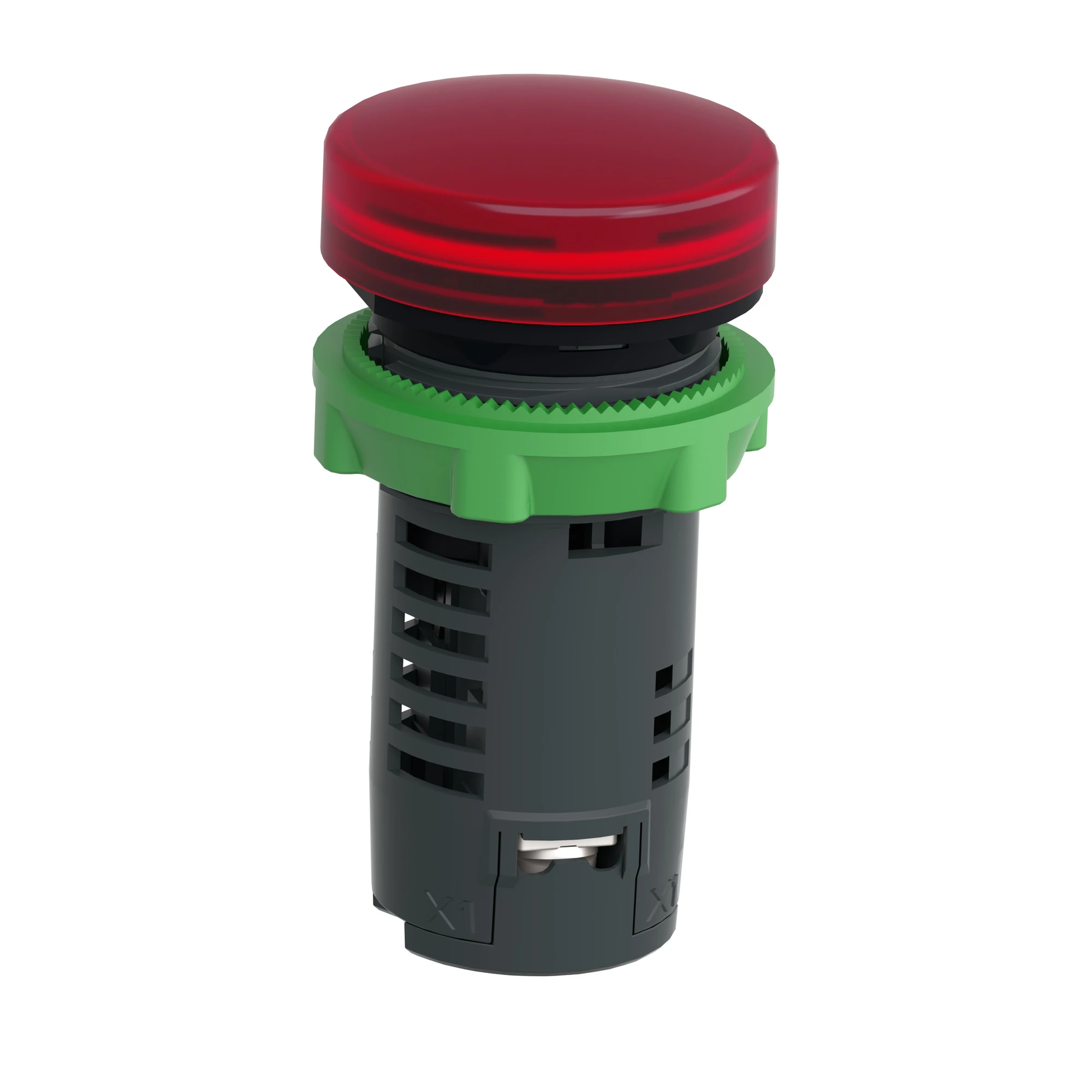 Schneider Electric XB5EVB4 Illuminated Indicator, Harmony XB5, Plastic, Monoblock, Red, 22mm, Universal LED, Smooth Dome, 24V ACDC (img_005)