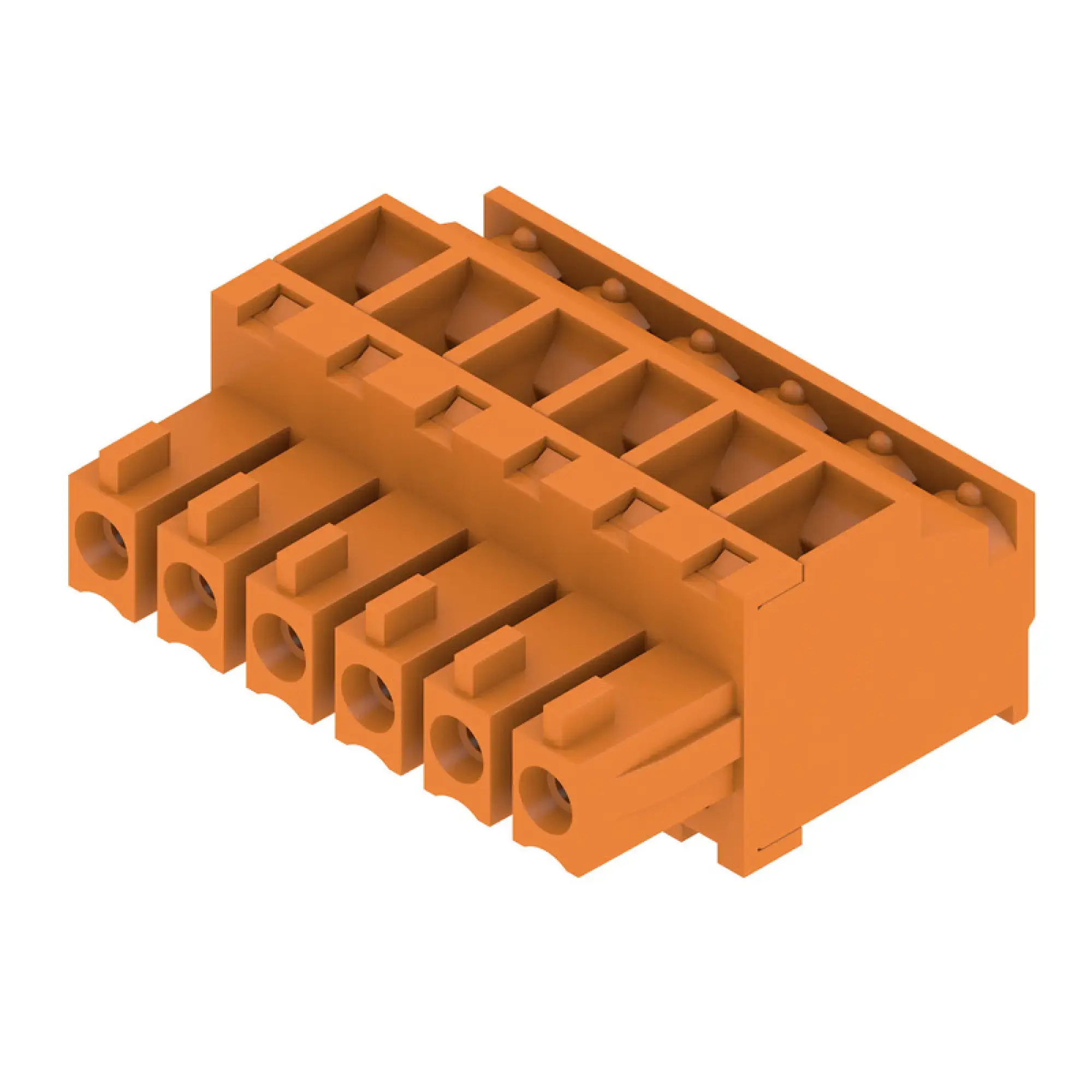 Weidmüller 1939870000 PCB connector (wire connection), 160 V, 17.5 A, Pitch in mm: 3.81, 1.5 mm², Number of poles: 6, Clamping yoke connection, Box (img_001)