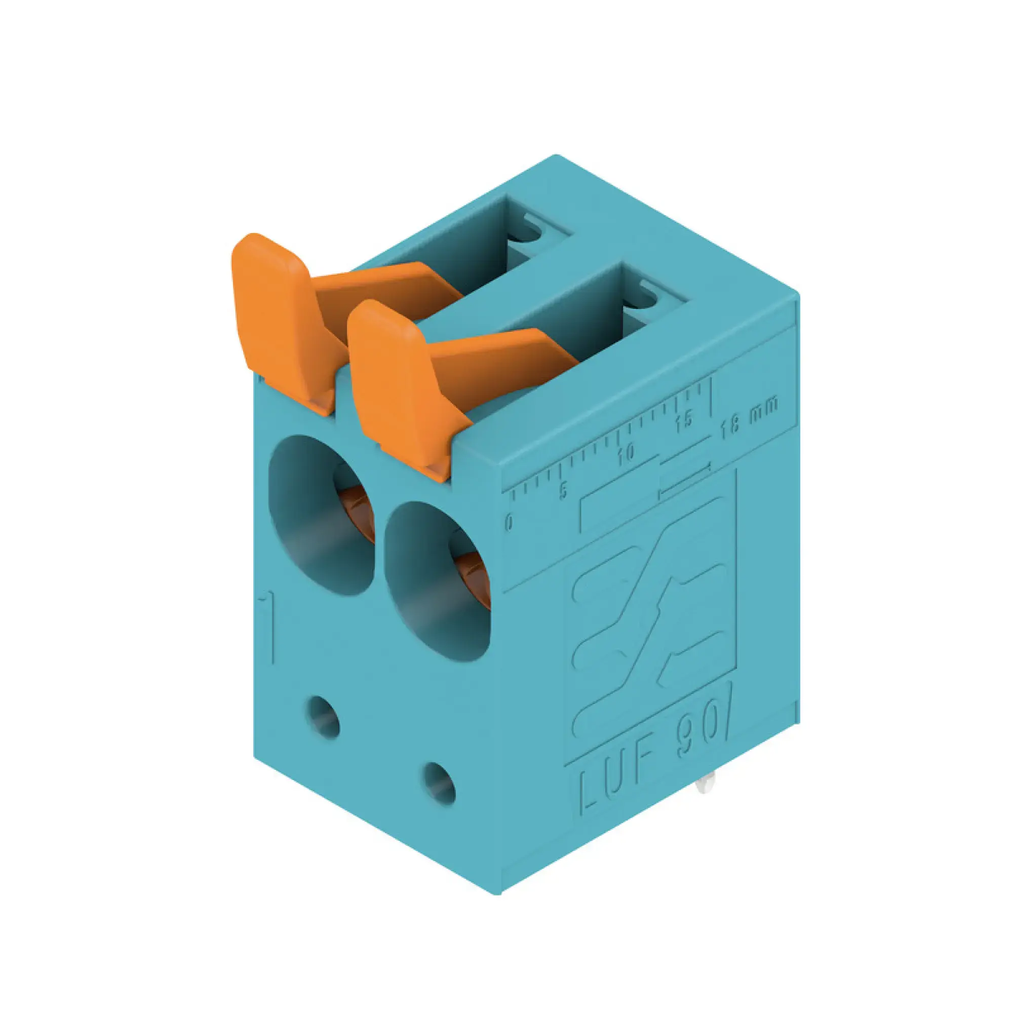 Weidmüller 2838000000 PCB terminal, 690 V, 101 A, Pitch in mm: 10.00, 16 mm², Number of poles: 2, PUSH IN with actuator, THT solder connection, 90°, Box (img_001) Weidmüller 2838000000 PCB terminal, 690 V, 101 A, Pitch in mm: 10.00, 16 mm², Number of poles: 2, PUSH IN with actuator, THT solder connection, 90°, Box (img_001)