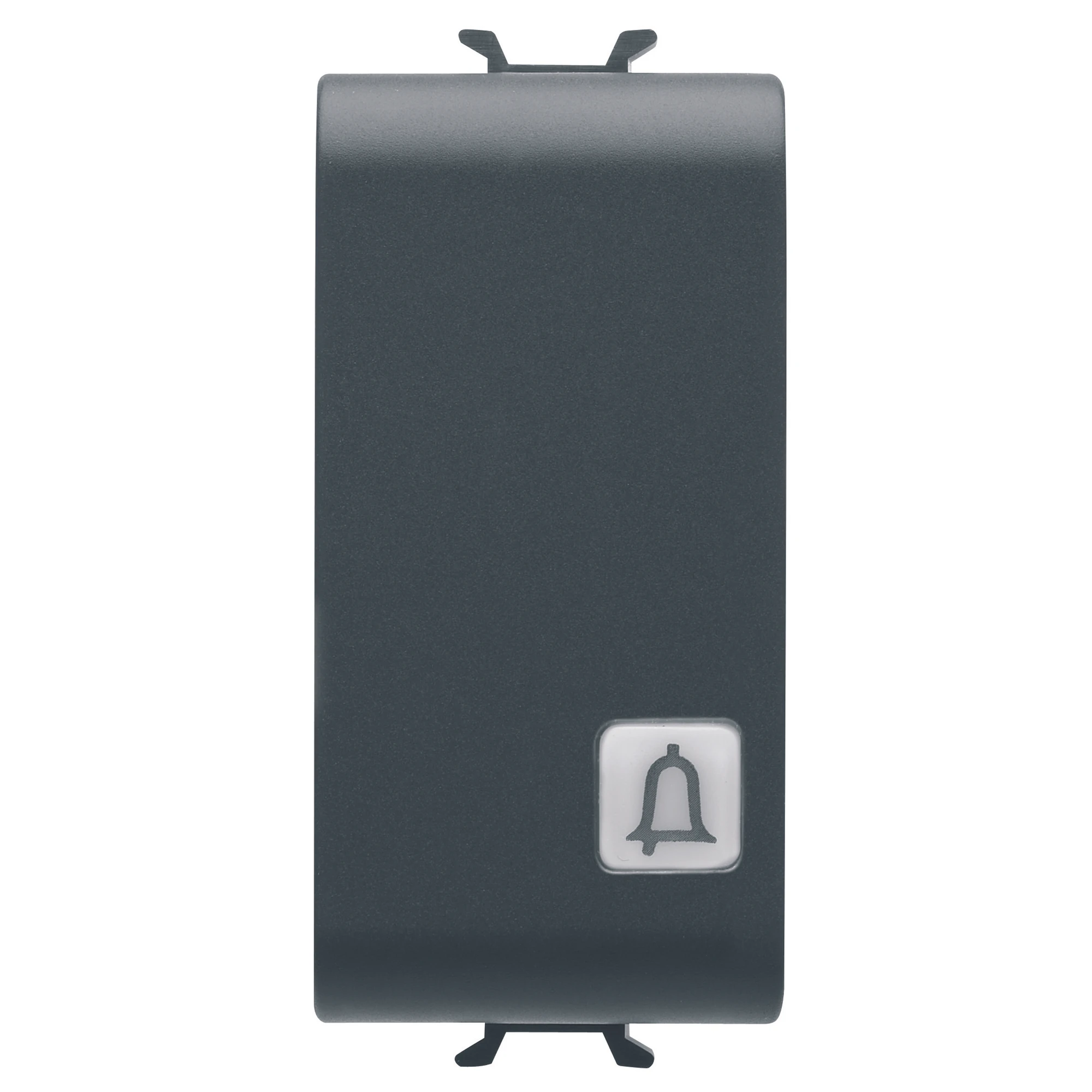 GEWISS GW12153 PUSH-BUTTON 1P 250V ac - NO 16A ILLUMINABLE - WITH REPLACEABLE NEUTRAL LENS - SYMBOL: BELL - 1 MODULE - SATIN BLACK - CHORUSMART (img_001) GEWISS GW12153 PUSH-BUTTON 1P 250V ac - NO 16A ILLUMINABLE - WITH REPLACEABLE NEUTRAL LENS - SYMBOL: BELL - 1 MODULE - SATIN BLACK - CHORUSMART (img_001)