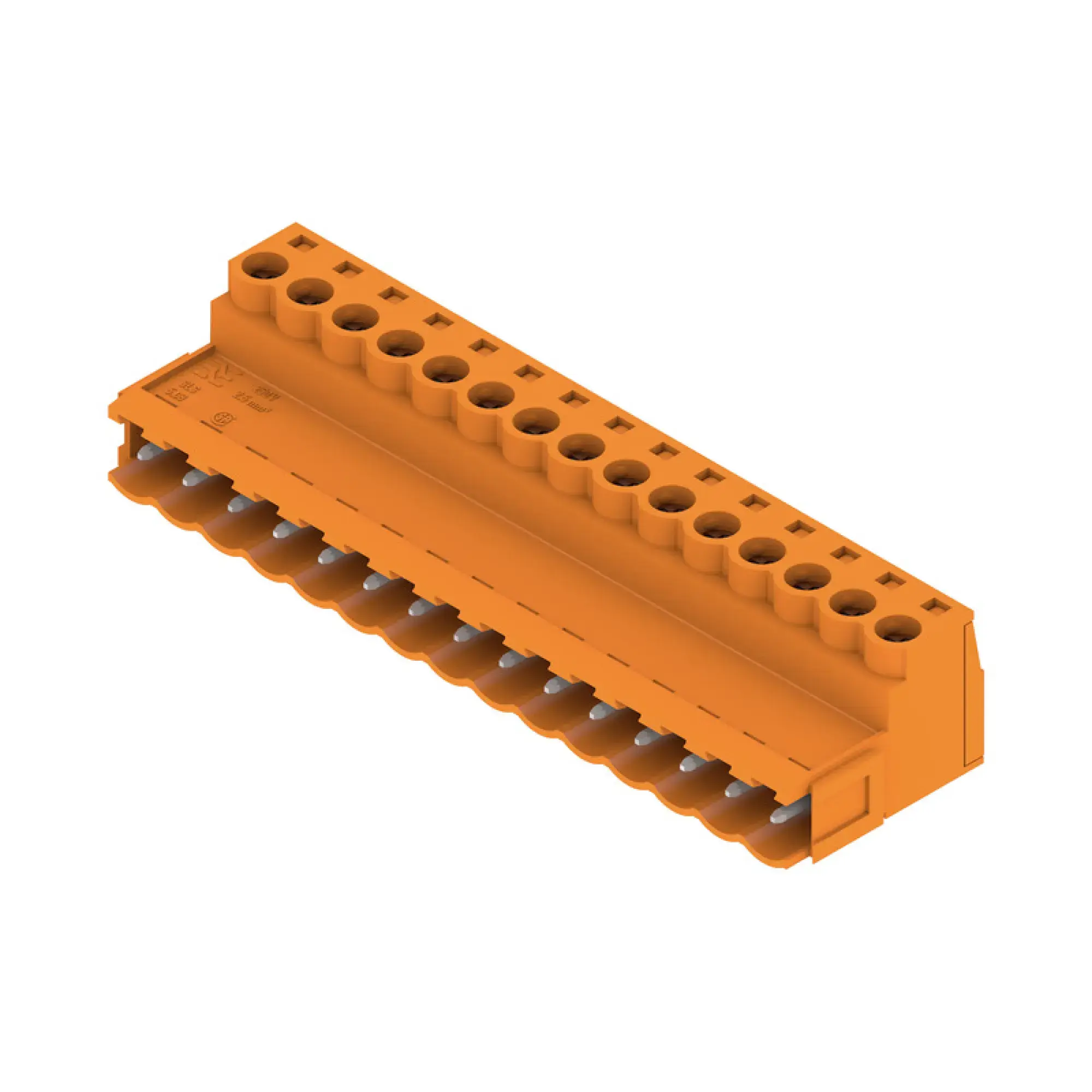 Weidmüller 1627370000 PCB connector (wire connection), 320 V, 21.5 A, Pitch in mm: 5.08, 3.31 mm², Number of poles: 15, Clamping yoke connection, Box (img_001)