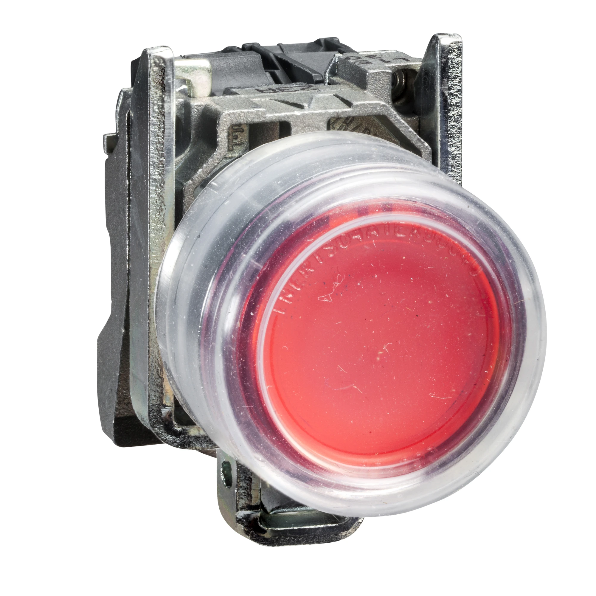 Schneider Electric XB4BP483B5EX Illuminated pushbutton, Harmony XB4, metal, 22mm, red, unmarked, spring return, with protective cover, 1NC, 24V ACDC, ATEX (img_001)