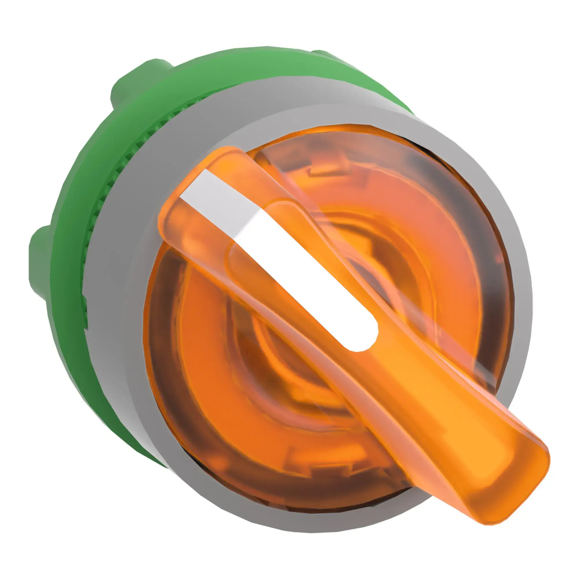 Schneider Electric ZB5AK1253C0 Illuminated selector switch, front element, Harmony XB5, plastic, 22mm orange, for universal LED, 2 positions, latching (img_008)