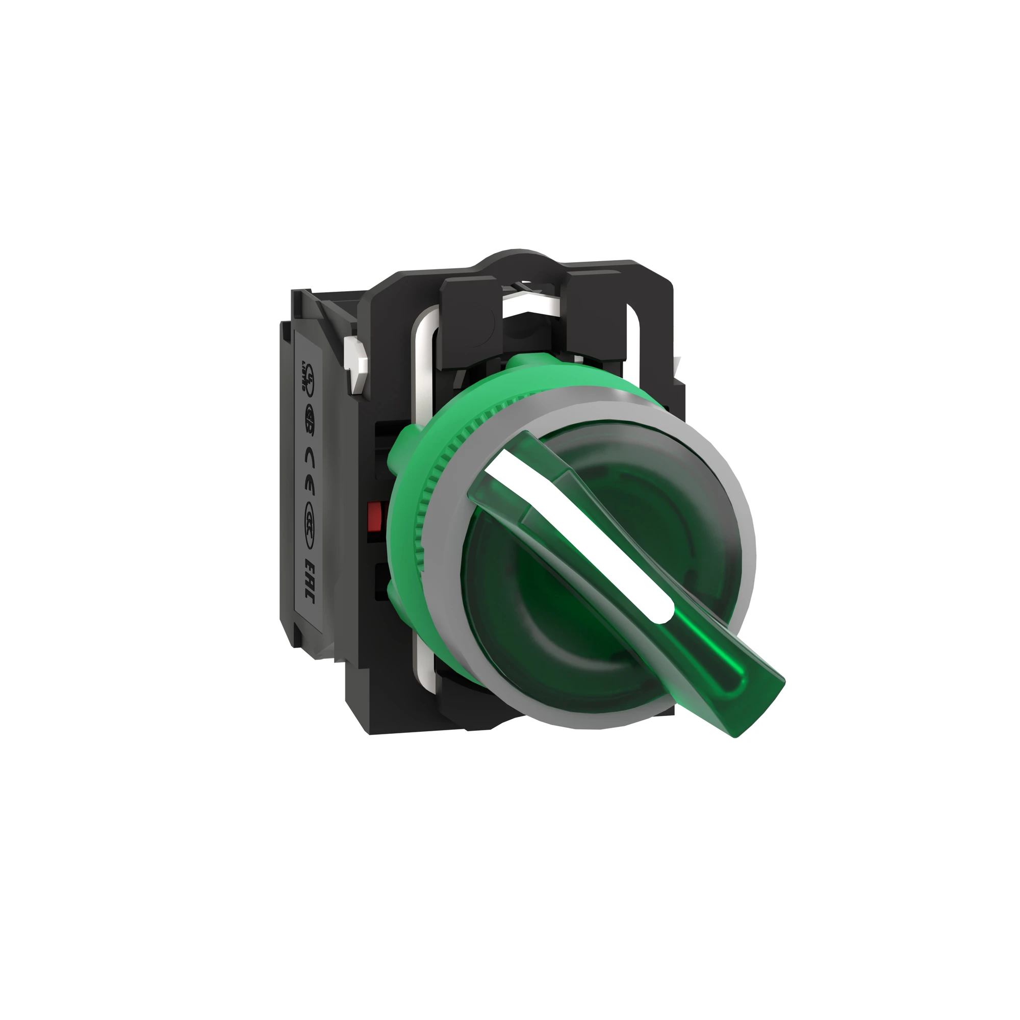 Schneider Electric XB5AK123B5C0 Illuminated Selector Switch, Harmony XB5, plastic, light gray, green, 22mm, universal LED, 2 positions, 1NO + 1NC, 24V ACDC (img_001) Schneider Electric XB5AK123B5C0 Illuminated Selector Switch, Harmony XB5, plastic, light gray, green, 22mm, universal LED, 2 positions, 1NO + 1NC, 24V ACDC (img_001)