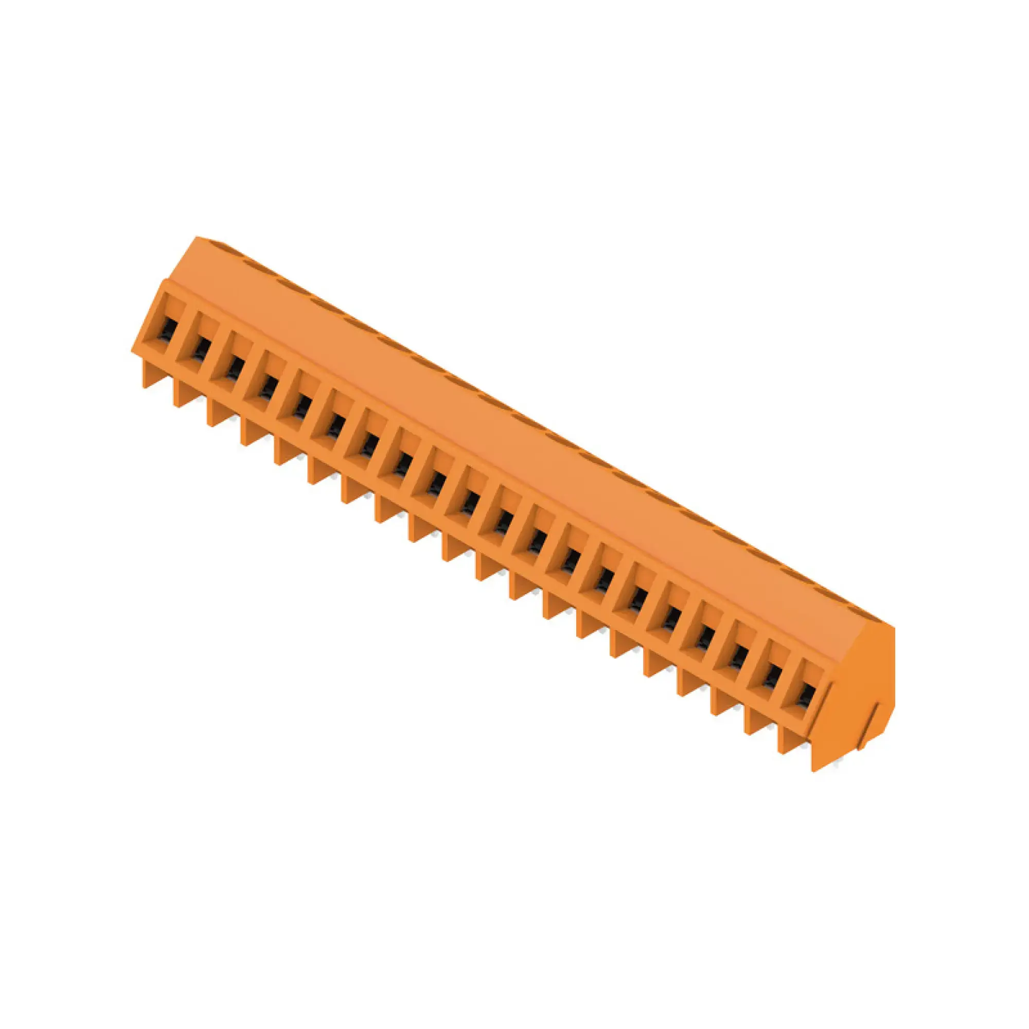 Weidmüller 1233990000 PCB terminal, 320 V, 17.5 A, Pitch in mm: 5.00, 2.5 mm², Number of poles: 20, Clamping yoke connection, THT solder connection, 135°, Box (img_001)