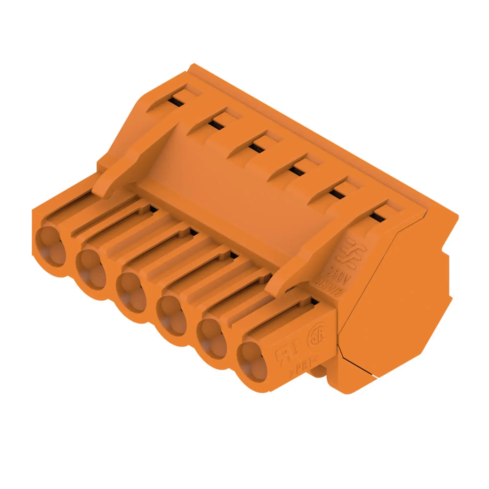 Weidmüller 1946290000 PCB connector (wire connection), 320 V, 17.5 A, Pitch in mm: 5.08, 4 mm², Number of poles: 6, Clamping yoke connection, Box (img_001) Weidmüller 1946290000 PCB connector (wire connection), 320 V, 17.5 A, Pitch in mm: 5.08, 4 mm², Number of poles: 6, Clamping yoke connection, Box (img_001)