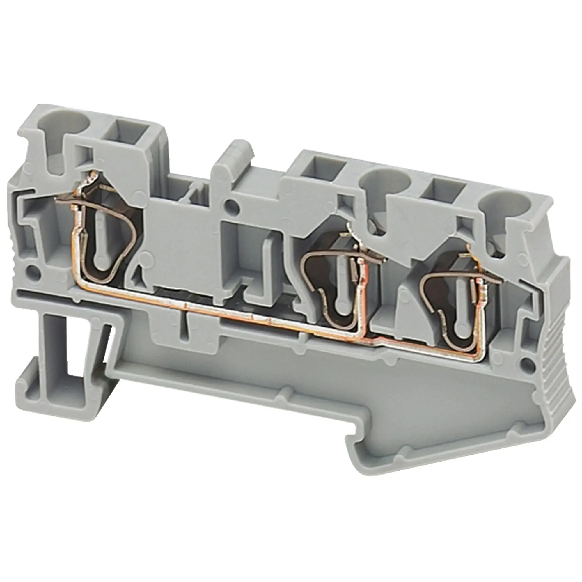Schneider Electric NSYTRR43 Linergy Terminal Block for Distribution, 4mm2, 32A, 1 Level, 1x2, Spring, Grey (img_002)