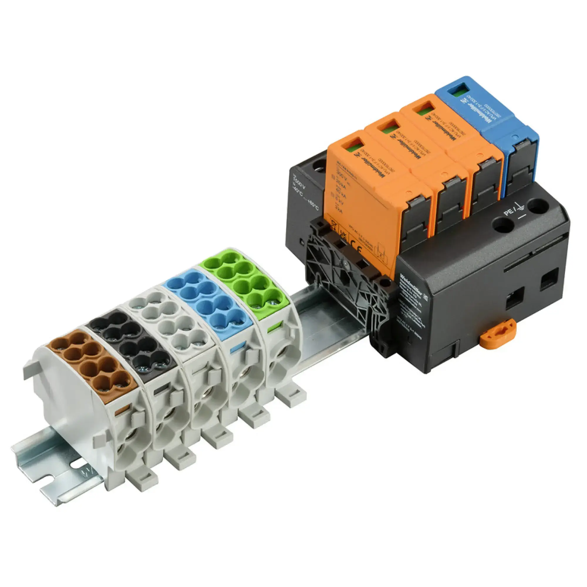 Weidmüller 8000122107 Multi-tier modular terminal, Screw connection, Miscellaneous, 25 mm², Number of connections: 26, Number of levels: 1, V-0, Wemid (img_001)