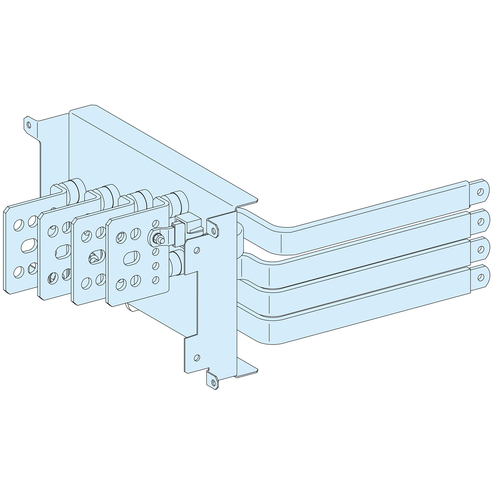 Schneider Electric LVS04426 PrismaSeT-P, Connection Extension, ComPacT NSX/NSX Vigi100-250 4-pole, Toggle, Fixed Mount, Horizontal (img_001) Schneider Electric LVS04426 PrismaSeT-P, Connection Extension, ComPacT NSX/NSX Vigi100-250 4-pole, Toggle, Fixed Mount, Horizontal (img_001)