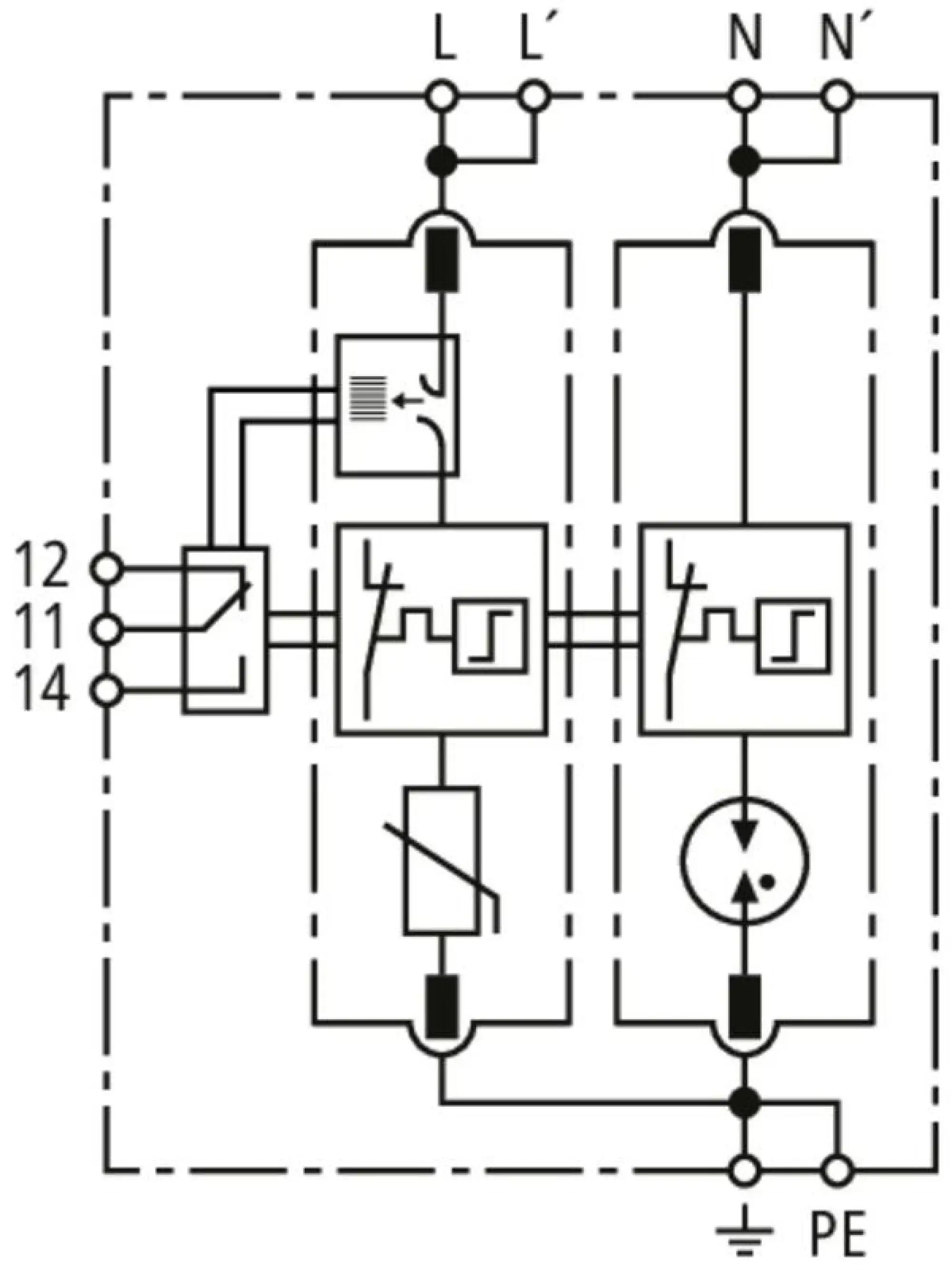 Dehn 943220 Ueberspannungsableiter Typ 2 DEHNguard MD 2-polig fuer TN-Systeme mit ACI (img_003) Dehn 943220 Ueberspannungsableiter Typ 2 DEHNguard MD 2-polig fuer TN-Systeme mit ACI (img_003)