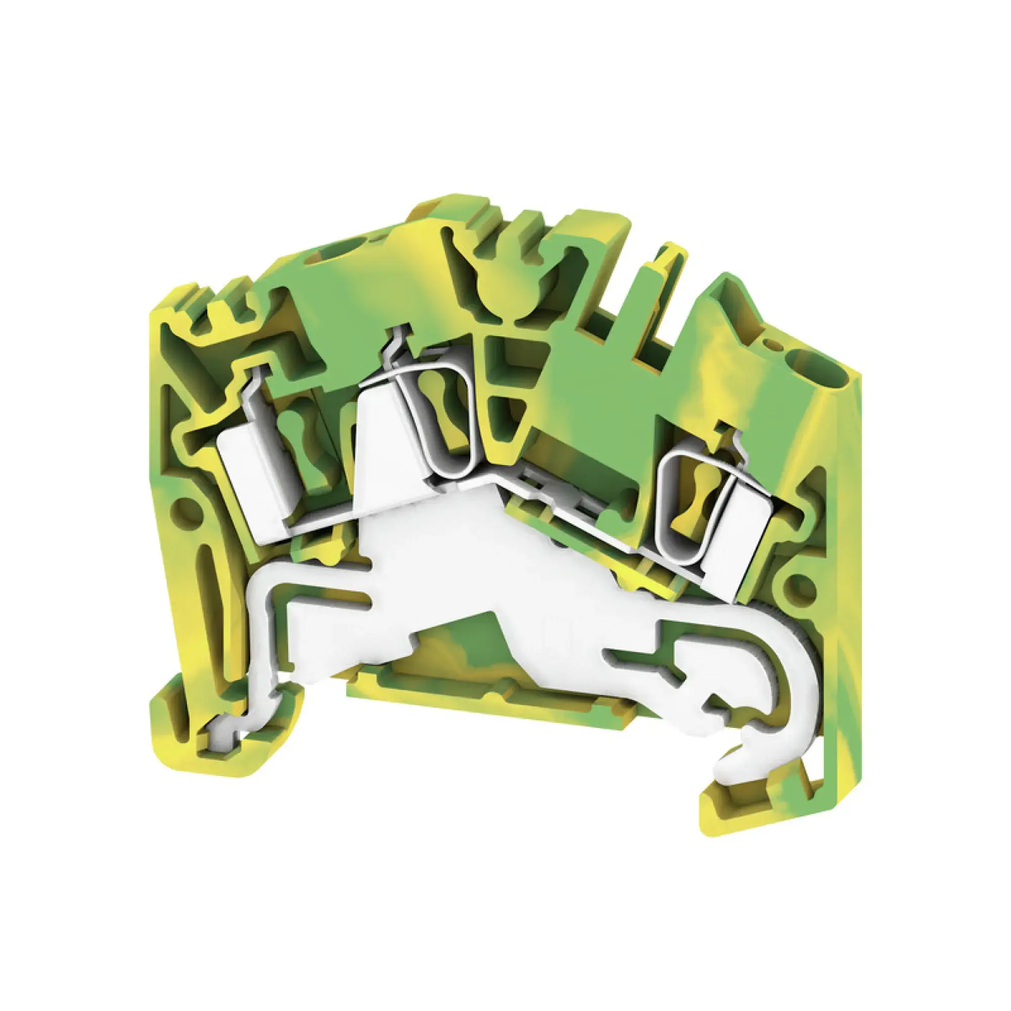 Weidmüller 1772090000 PE terminal, Tension-clamp connection, Green/yellow, 2.5 mm², 800 V, Number of connections: 2, Number of levels: 1, TS 35, V-0, Wemid (img_001) Weidmüller 1772090000 PE terminal, Tension-clamp connection, Green/yellow, 2.5 mm², 800 V, Number of connections: 2, Number of levels: 1, TS 35, V-0, Wemid (img_001)