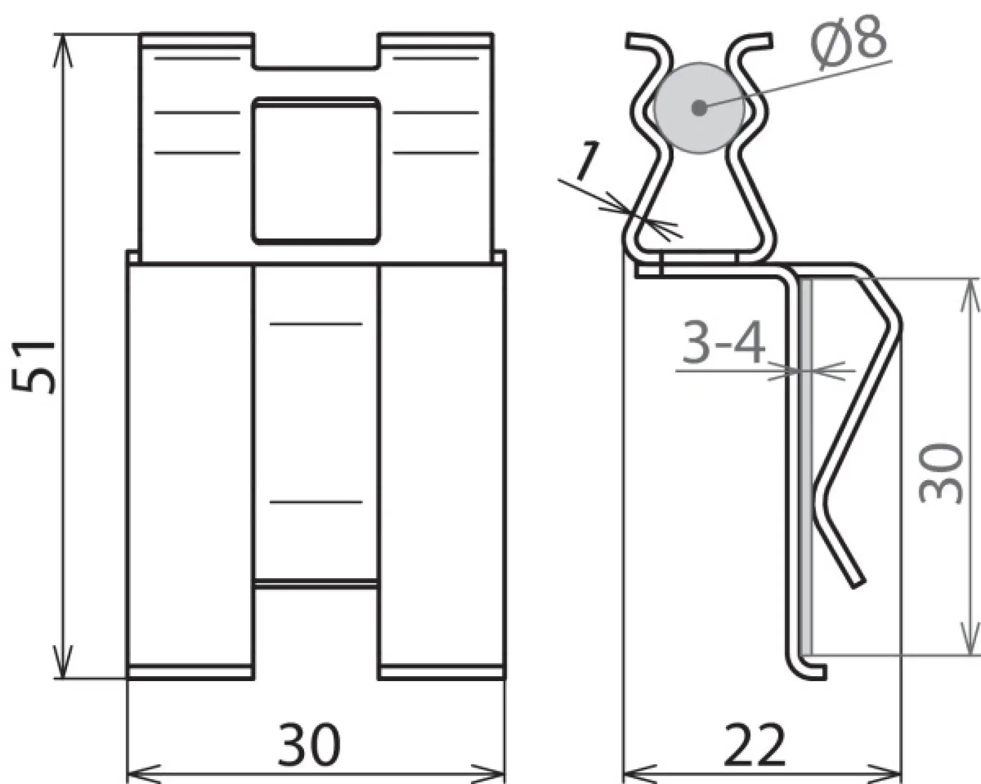 Dehn 308141 DEHNclip reinforcement clamp St/bare f. Rd 8mm / Rd 10mm (img_002) Dehn 308141 DEHNclip reinforcement clamp St/bare f. Rd 8mm / Rd 10mm (img_002)