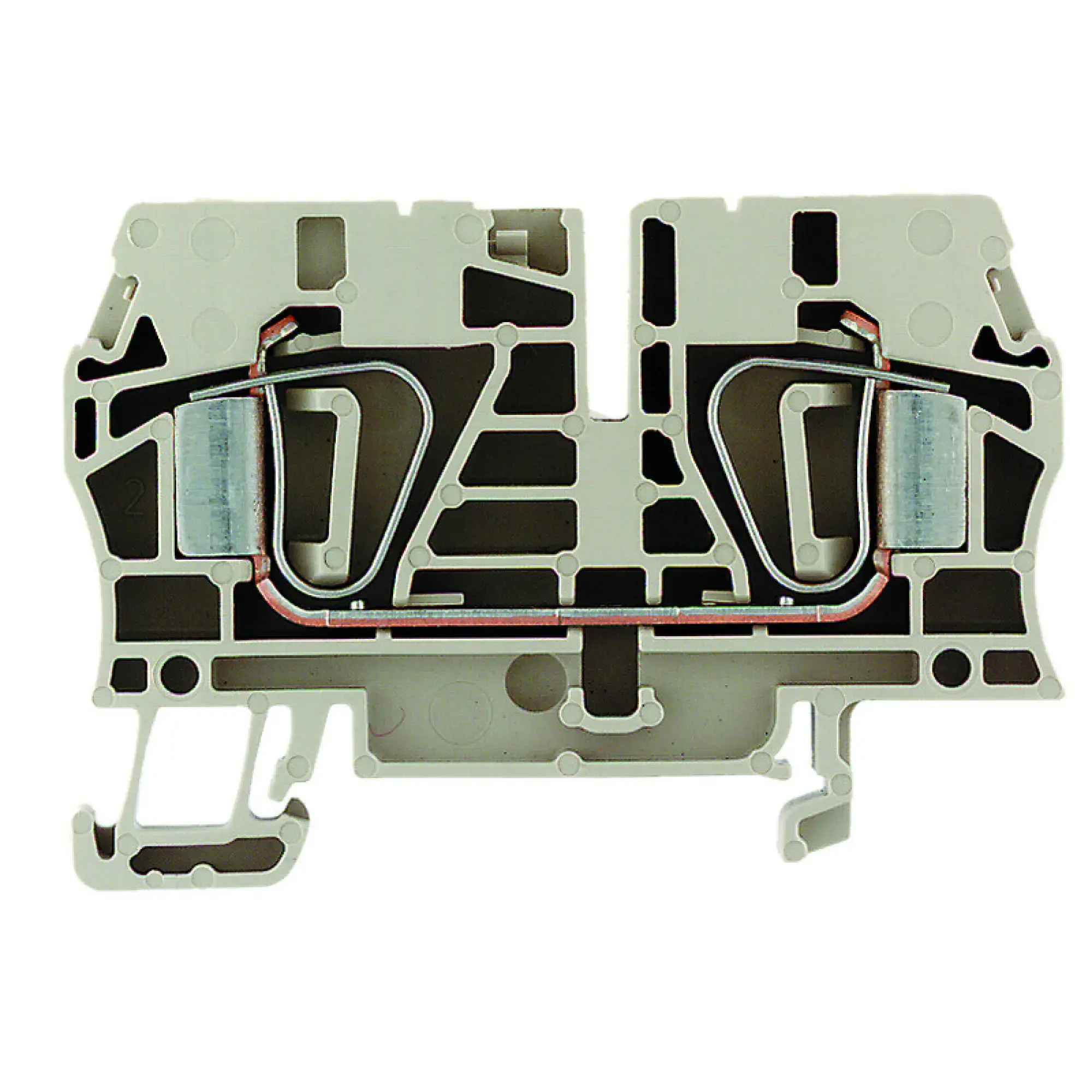 Weidmüller 1608620000 Feed-through terminal block, Tension-clamp connection, dark beige, 6 mm², 41 A, 800 V, Number of connections: 2 (img_001)