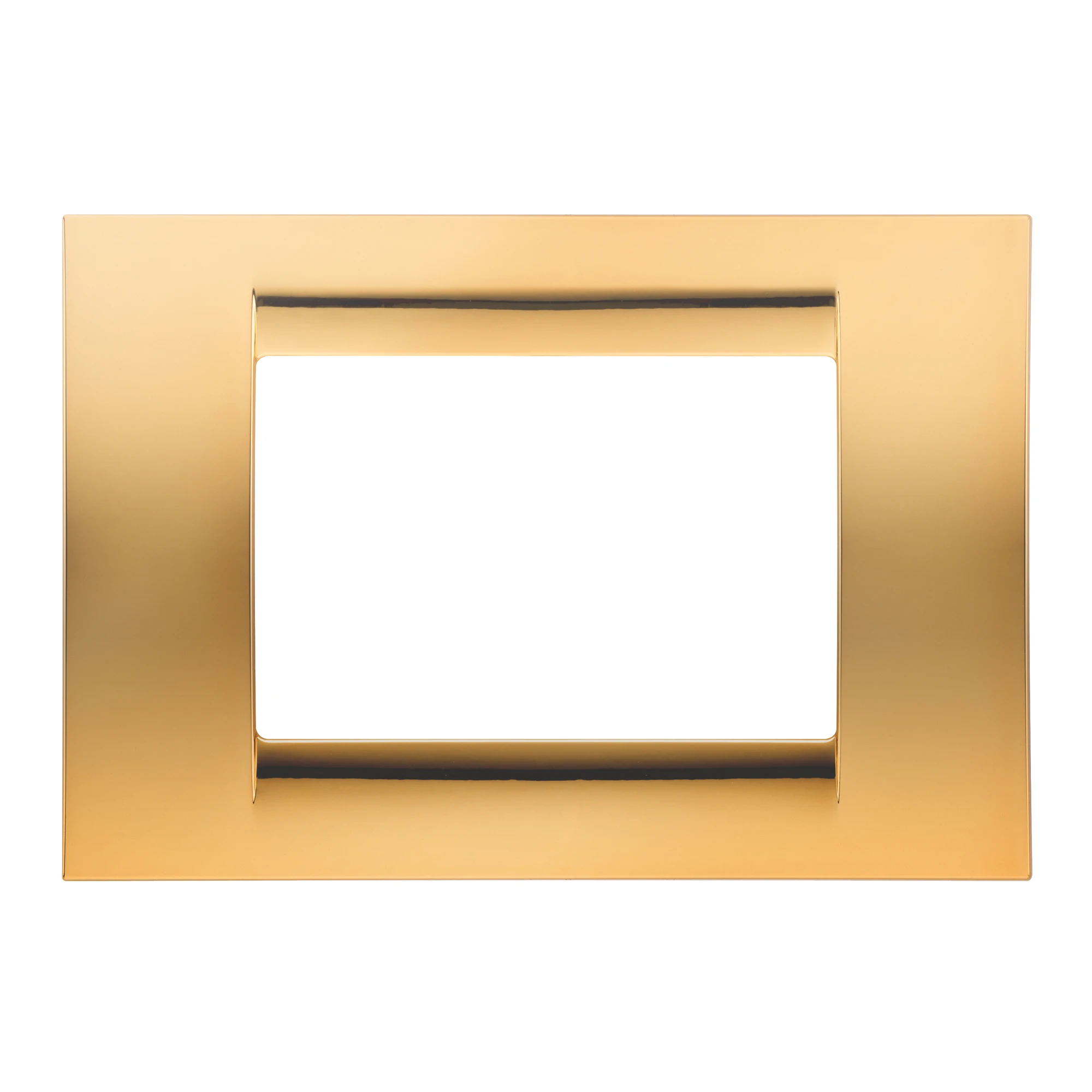 GEWISS GW22263 VIRNA PLATE - IN TECHNOPOLYMER GLOSS FINISHING - 3 GANG - ANTIQUE GOLD - SYSTEM (img_001)