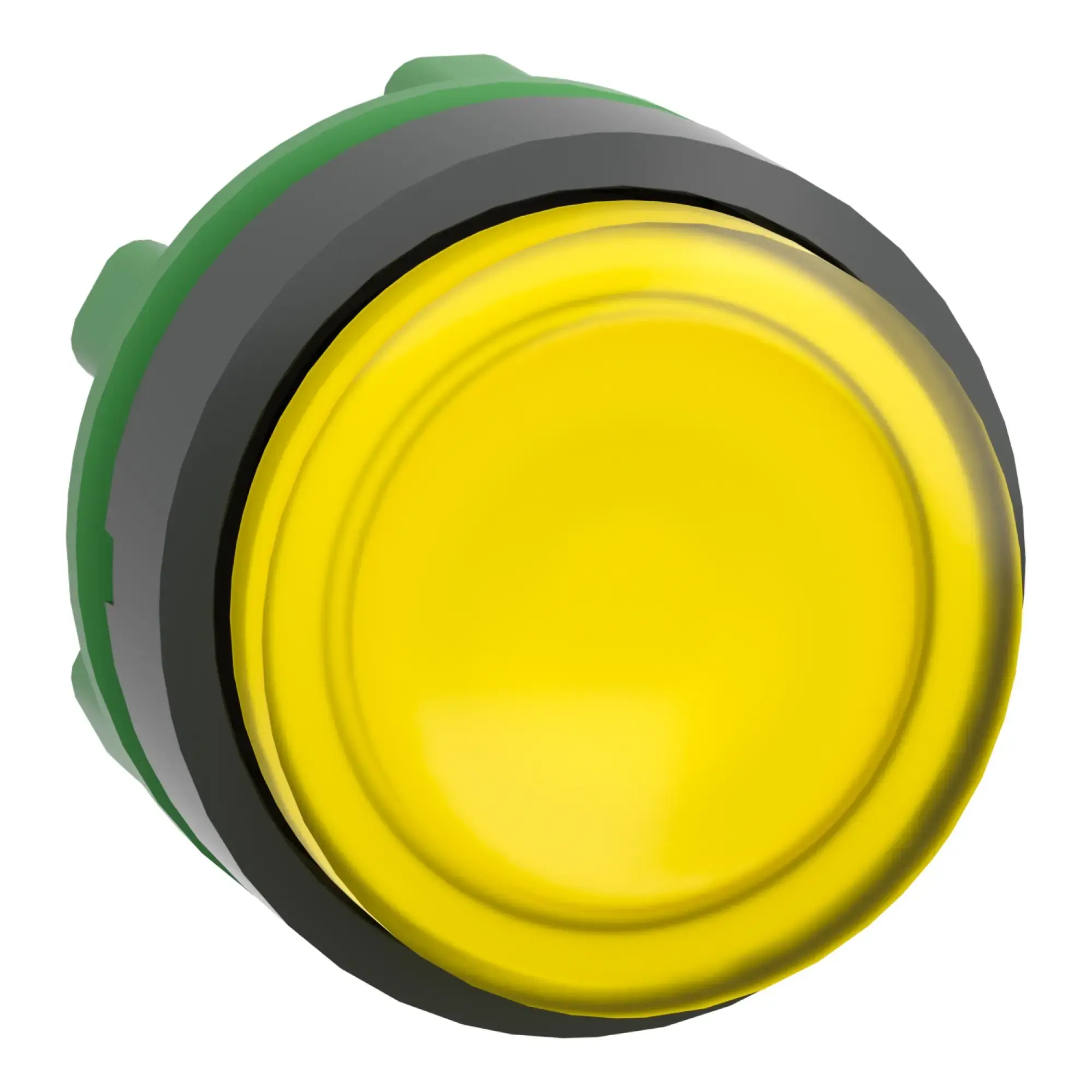 Schneider Electric ZB5AW183 Illuminated pushbutton, front element, Harmony XB5, plastic, 22mm, yellow, protruding, for universal LED (img_009)