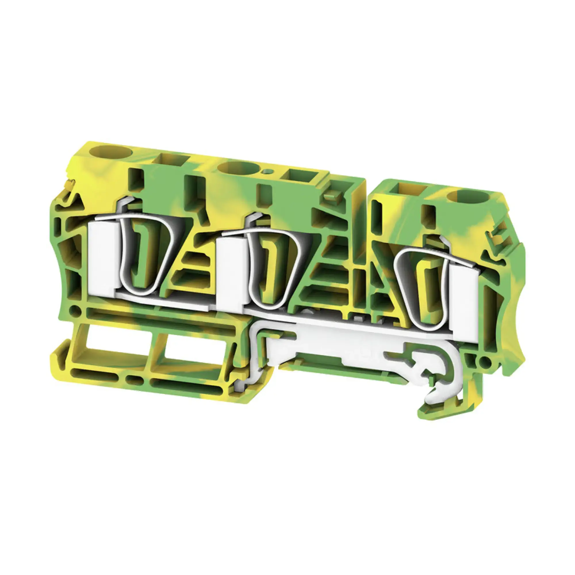 Weidmüller 7907400000 PE terminal, Tension-clamp connection, Green/yellow, 6 mm², 800 V, Number of connections: 3, Number of levels: 1, TS 35, V-0, Wemid (img_001) Weidmüller 7907400000 PE terminal, Tension-clamp connection, Green/yellow, 6 mm², 800 V, Number of connections: 3, Number of levels: 1, TS 35, V-0, Wemid (img_001)