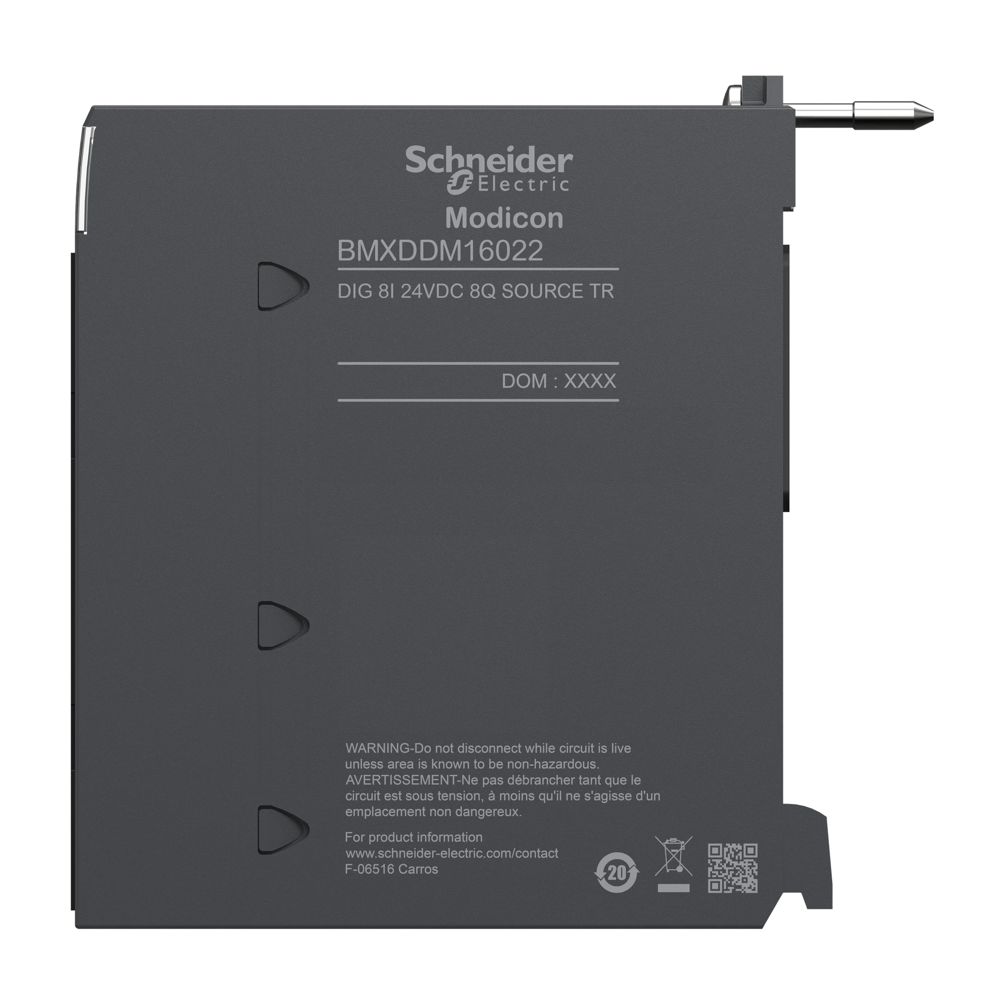 Schneider Electric BMXDDM16022 Modicon X80 I/O Module, 8 digital inputs, 8 digital outputs, 24V DC 0.5A pos. logic (img_004)