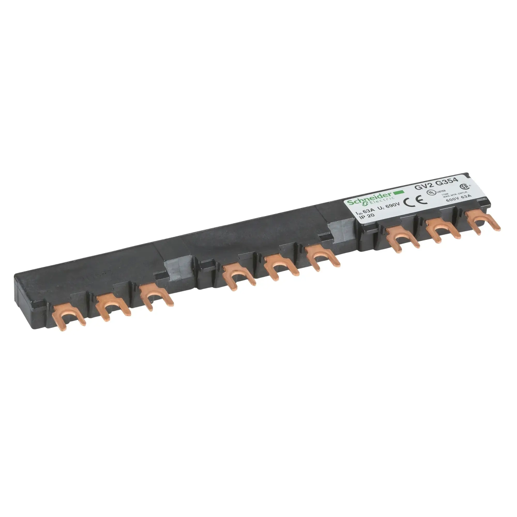 Schneider Electric GV2G354 Three-phase busbar system, 63A, 3 distribution points, 54mm spacing (img_002)