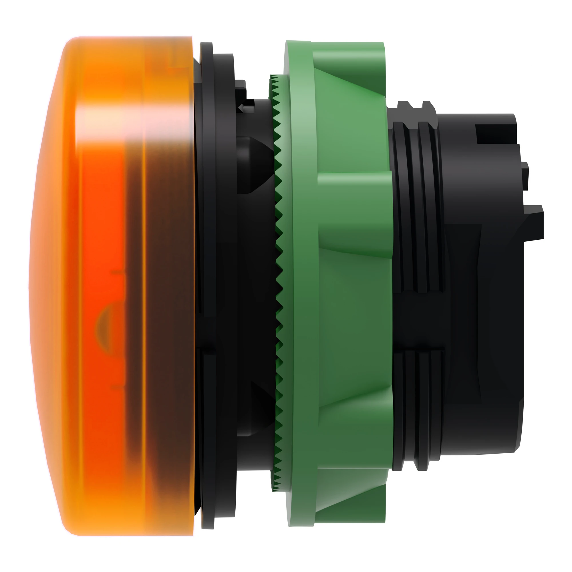 Schneider Electric ZB5AV053S Pilot Light, Front Element, Harmony XB5, Plastic, 22mm, Orange, for Universal LED, Knurled Dome (img_006)